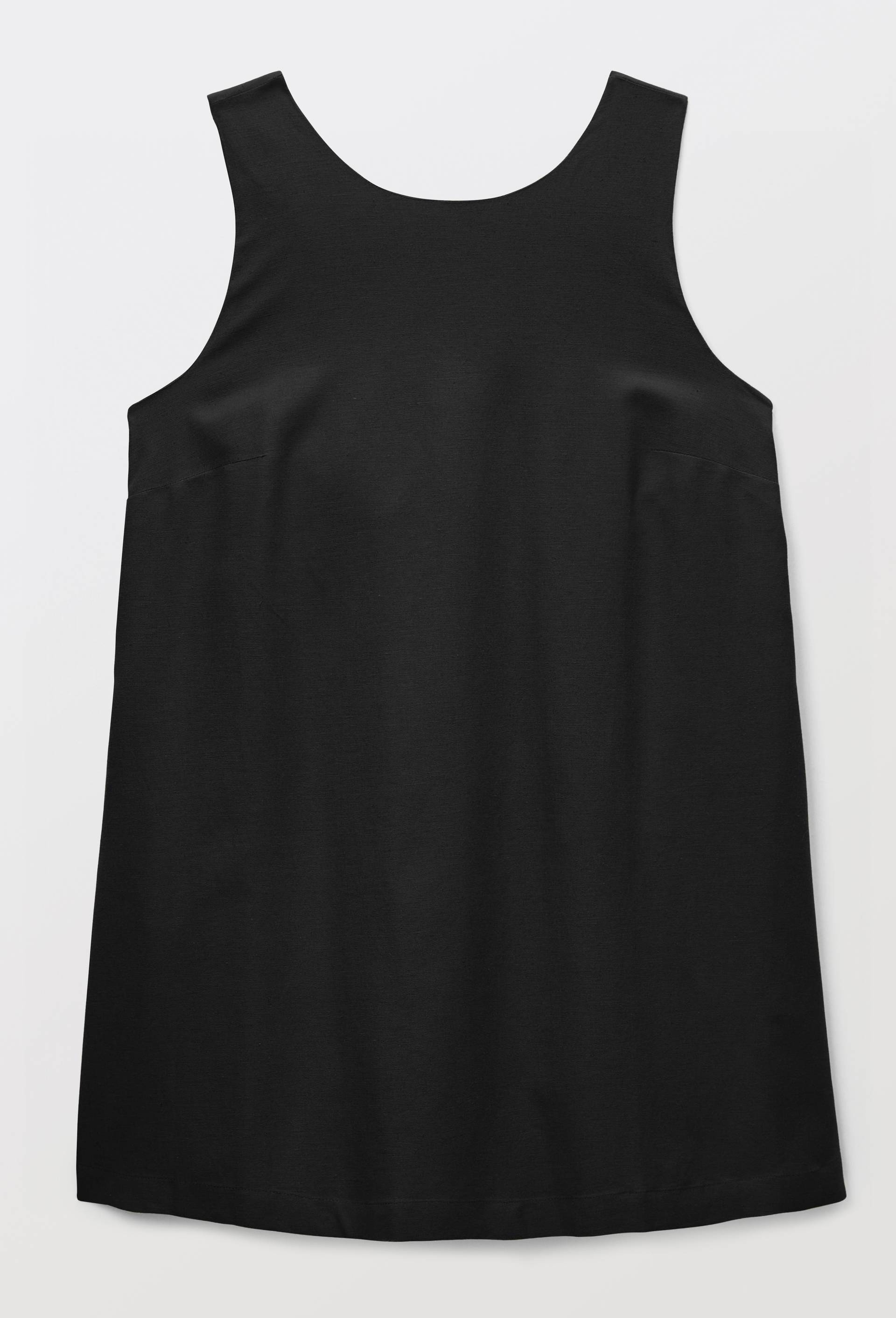 Robe courte unie, dos nu nou&eacute;, Noir, large image number 3