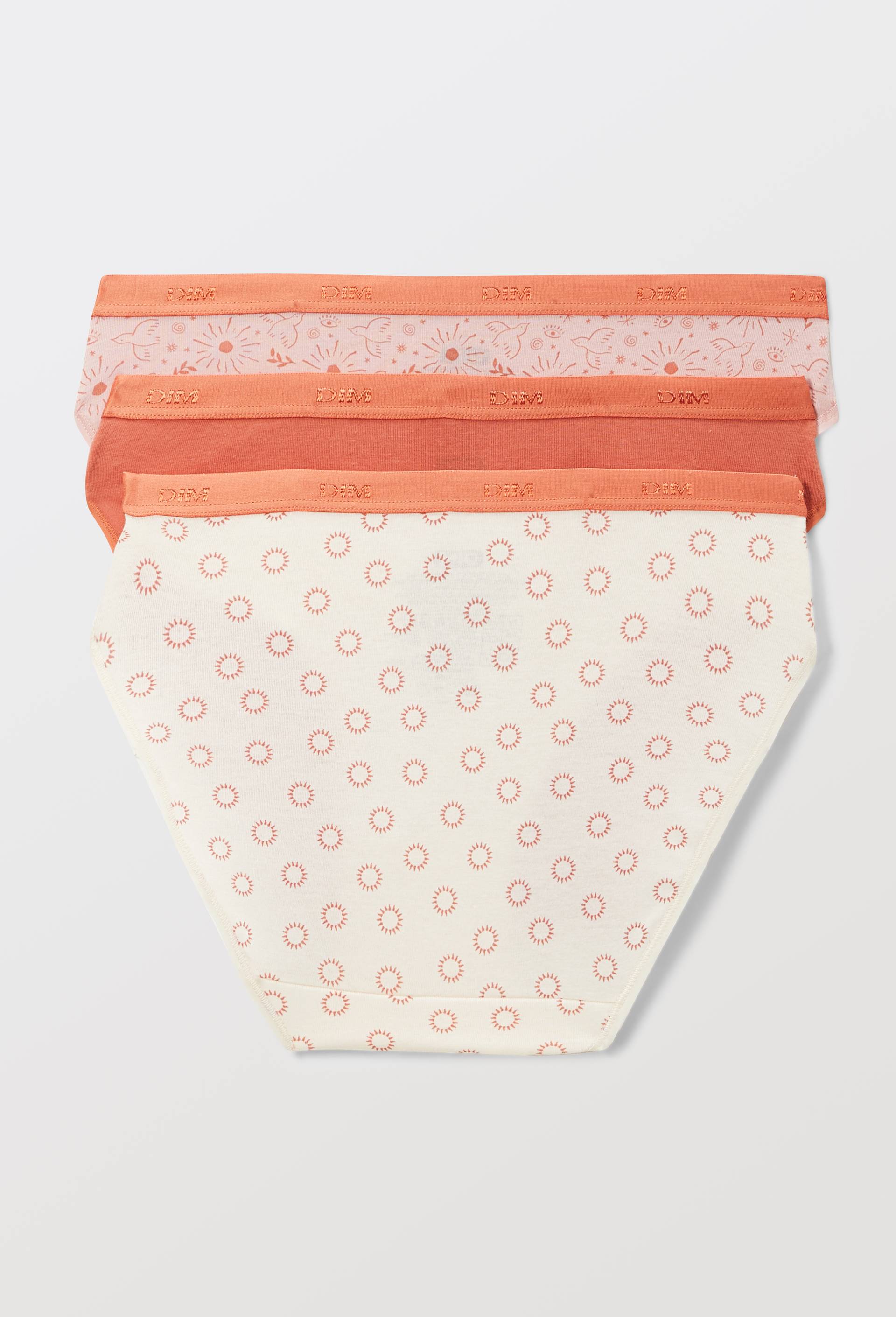 Lot de 3 slips fantaisie en coton POCKET DIM, Rouge fonc&eacute;, large image number 1