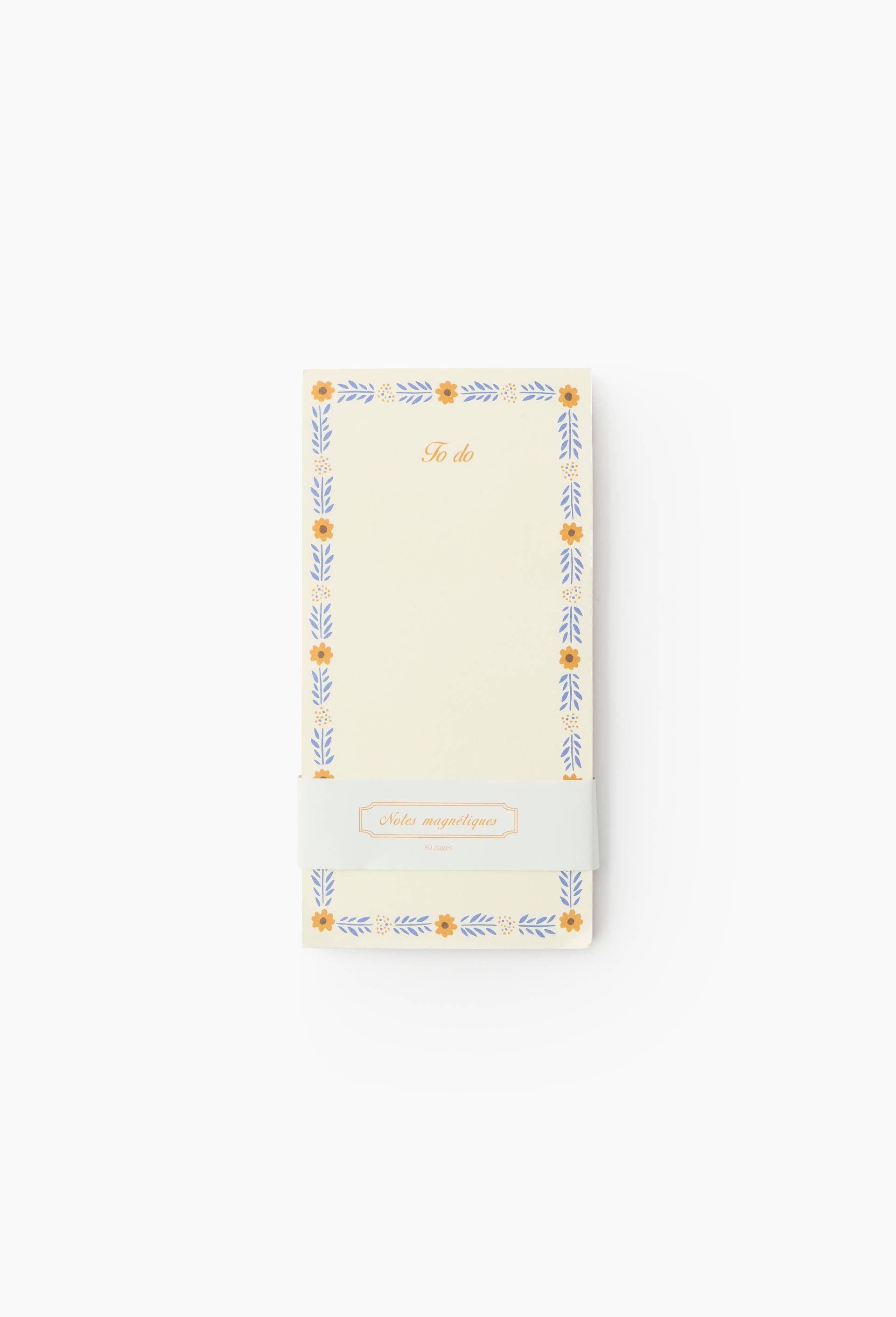 Bloc notes A6, 80 pages, aimant&eacute;, Jaune, large image number 2.0