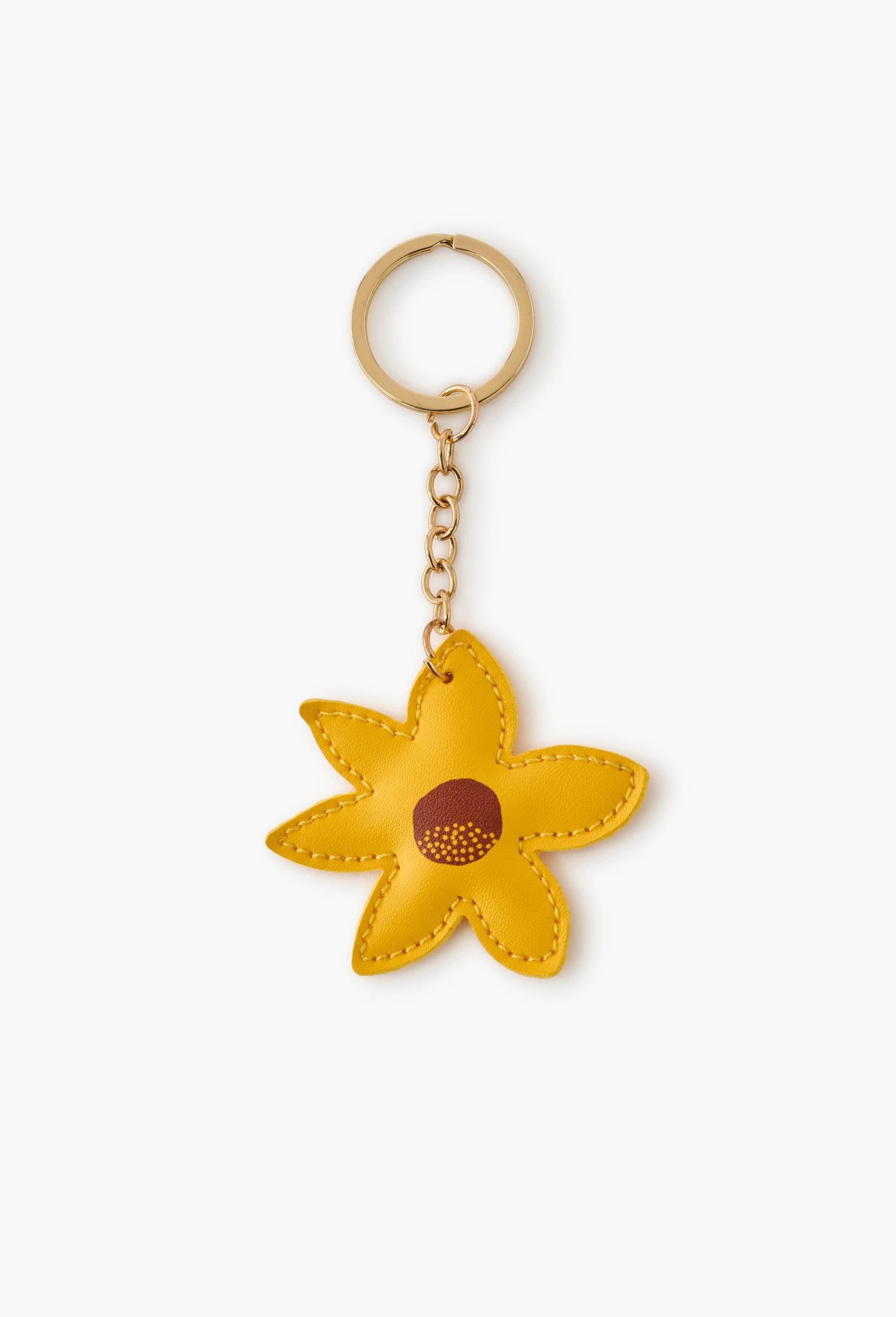 Porte clefs tournesol, Jaune clair, large image number 1