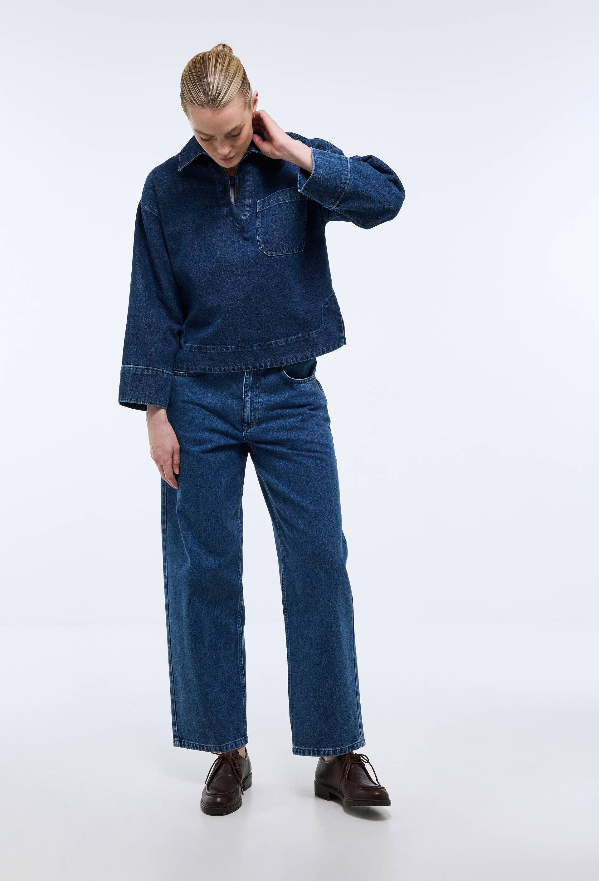 Jean baggy en denim - ATELIER DENIM, Bleu, large image number 0