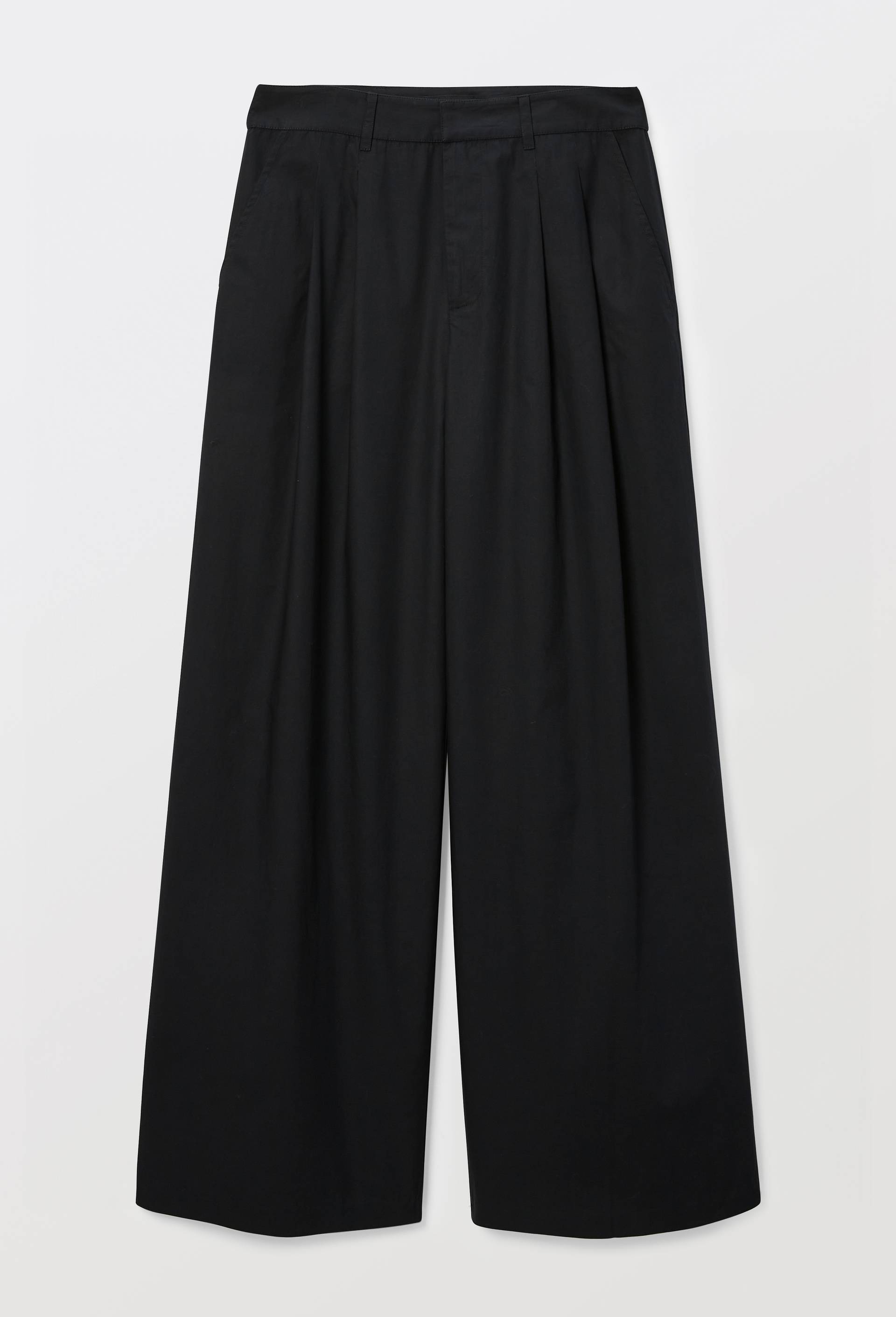 Pantalon en popeline de coton, Noir, large image number 2