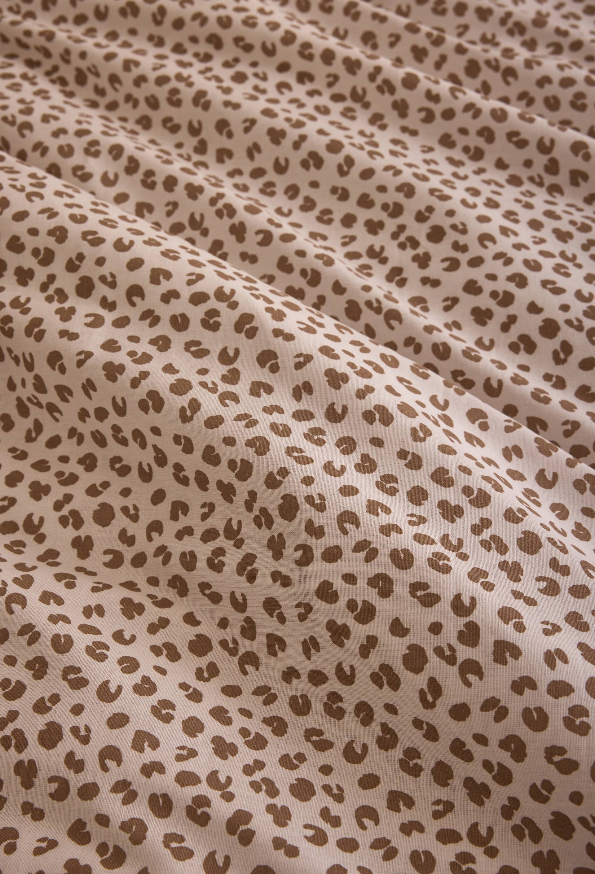 Lot housse de couette et 2 taies carr&eacute;e 63x63cm imprim&eacute;e , 100% coton bio GOTS, Brun clair, large image number 2.0