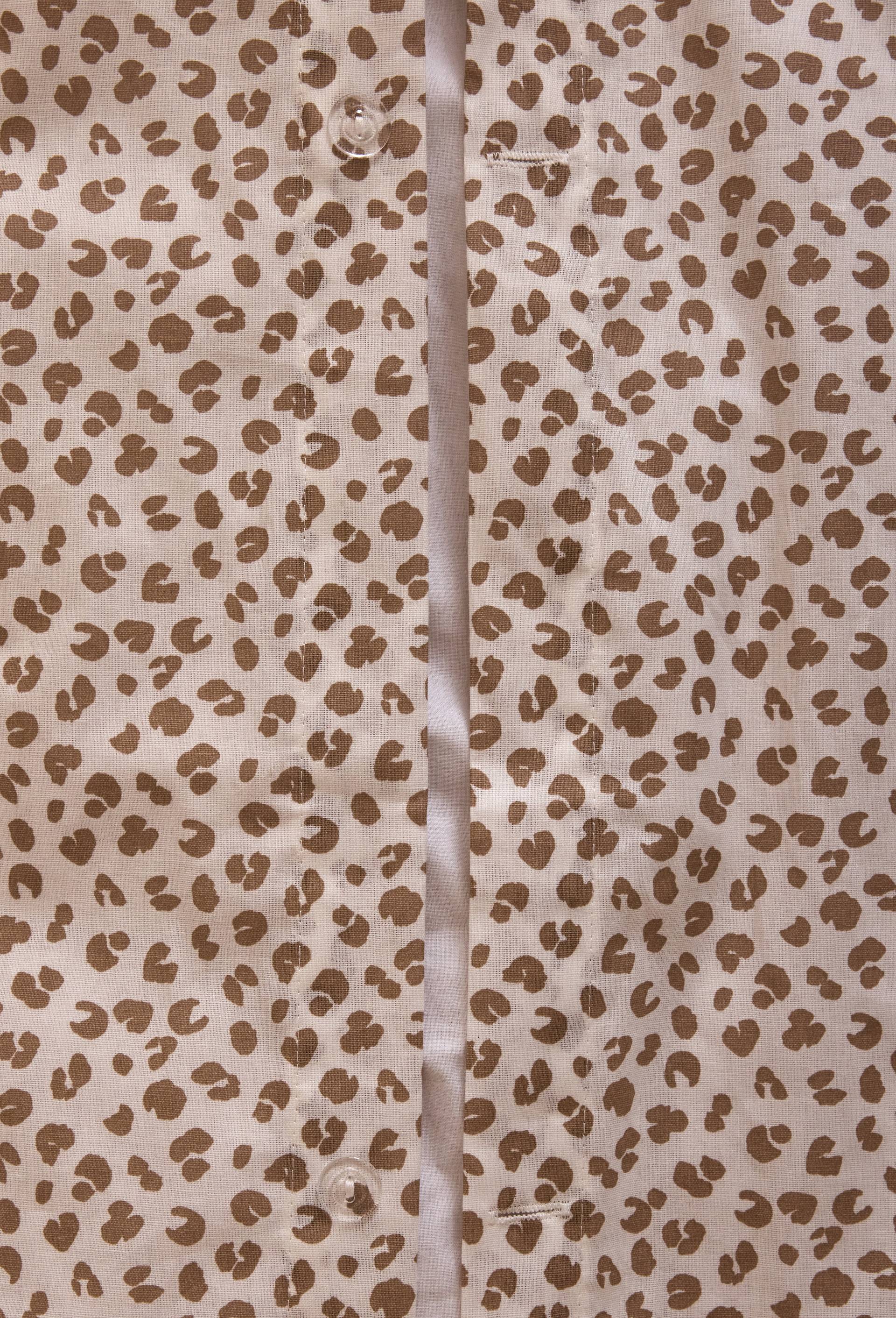 Lot housse de couette et 2 taies carr&eacute;e 63x63cm imprim&eacute;e , 100% coton bio GOTS, Brun clair, large image number 3.0