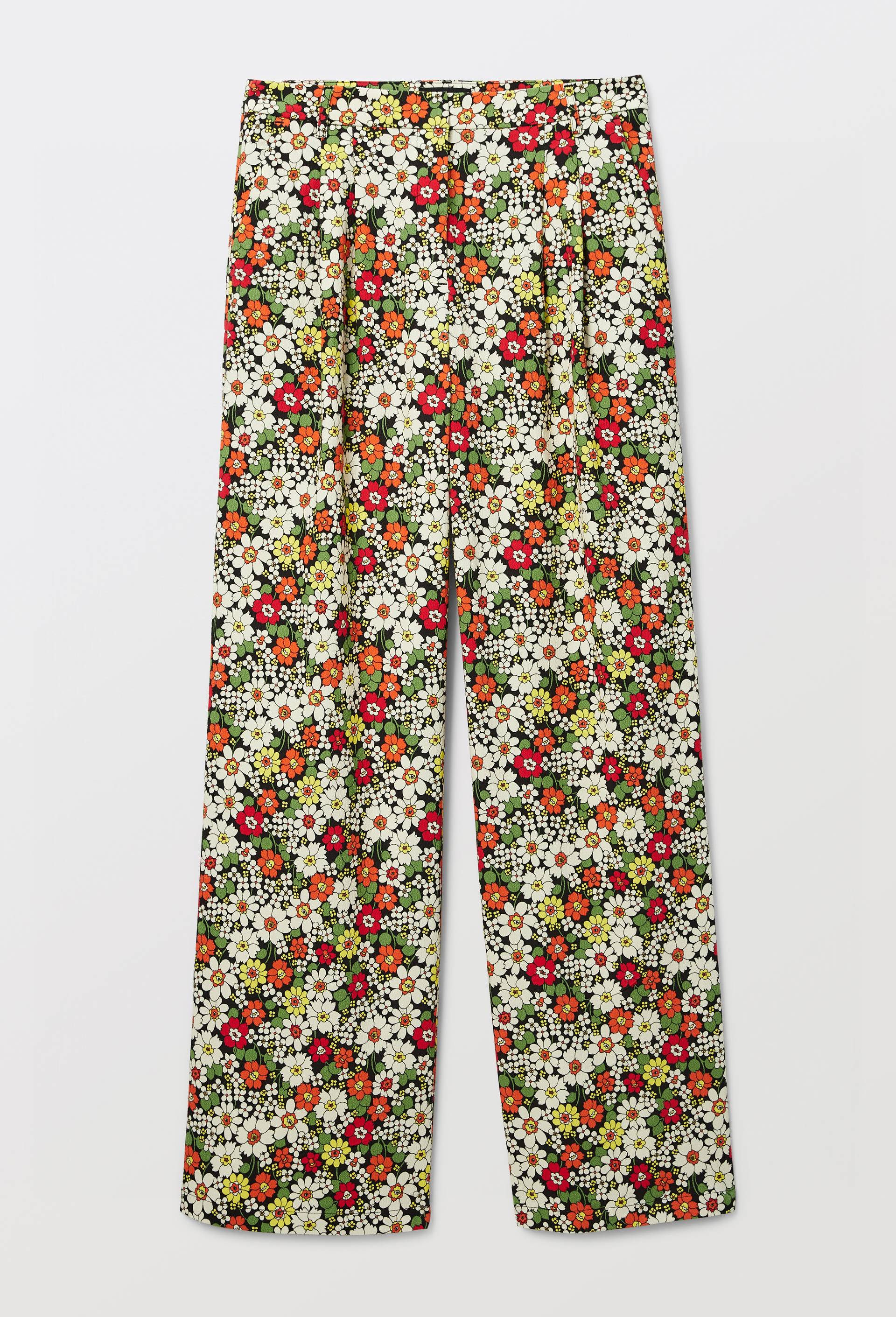 Pantalon &agrave; pinces imprim&eacute;, Noir, large image number 3