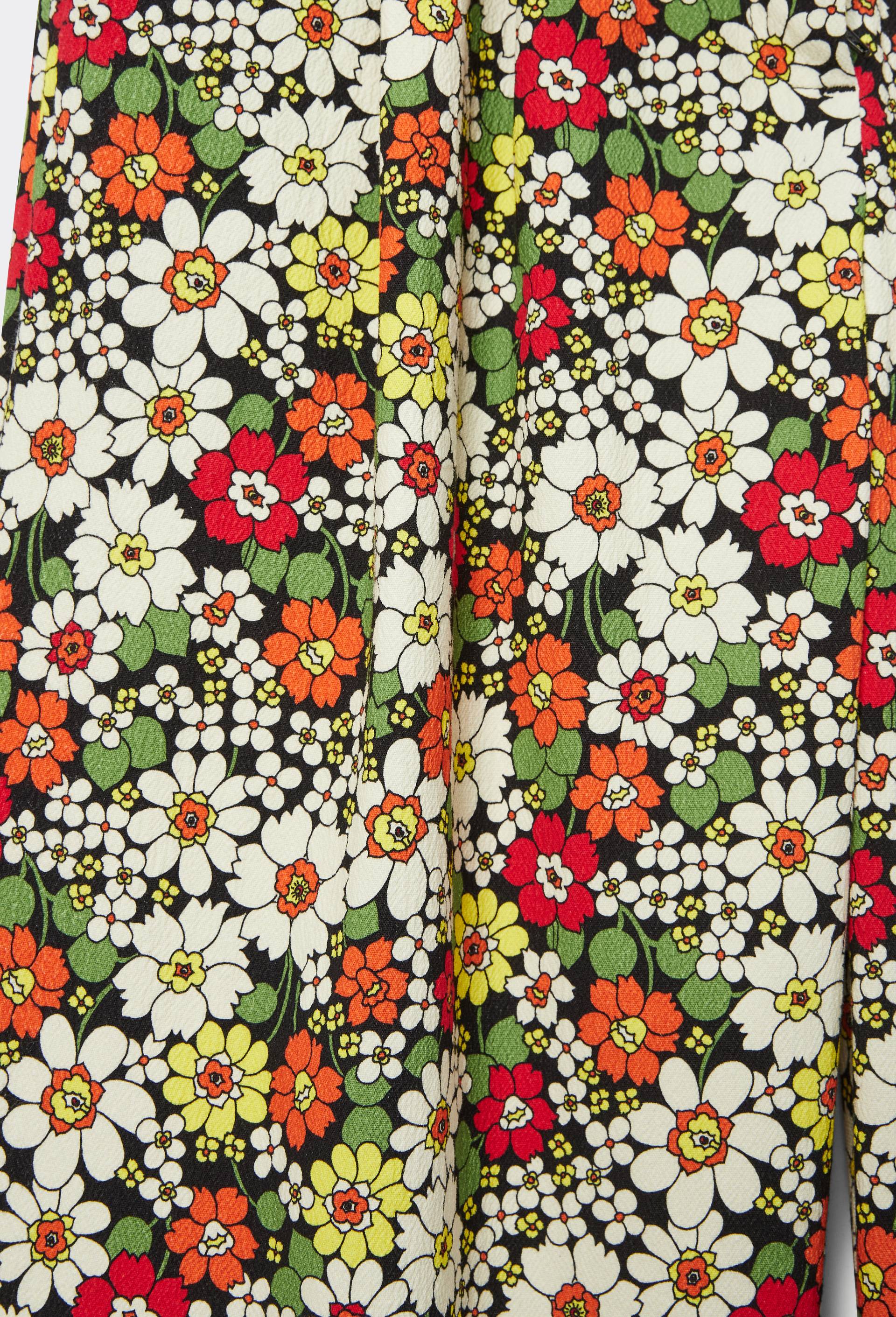 Pantalon &agrave; pinces imprim&eacute;, Noir, large image number 6.0