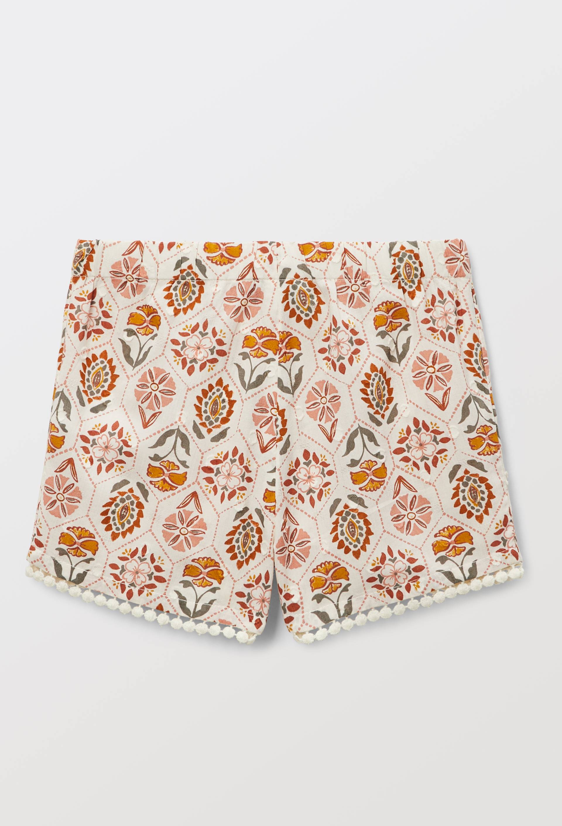 Short imprim&eacute; en coton, Beige clair, large image number 2