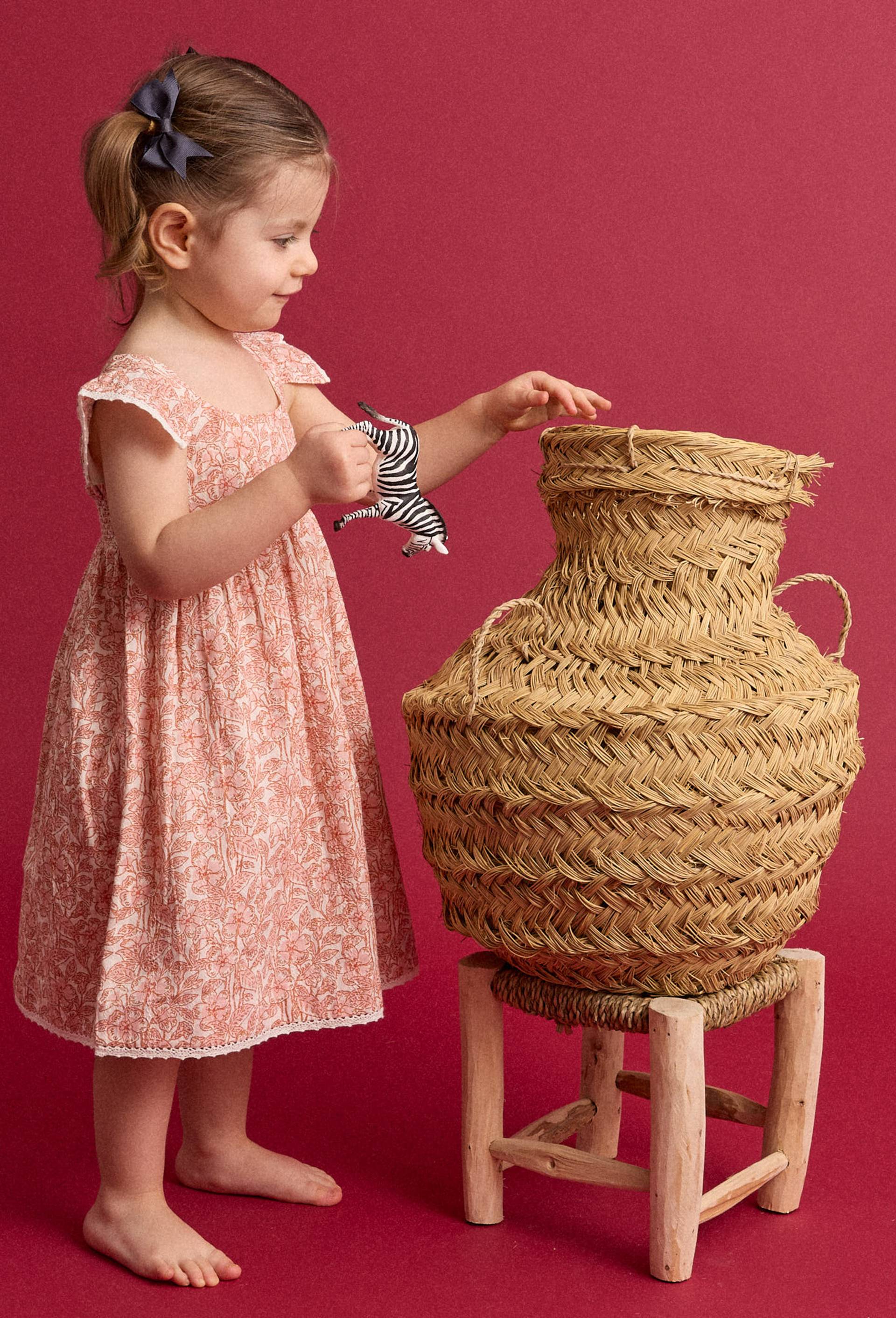 Robe avec bloomer imprim&eacute;s en coton, Beige clair, large image number 0