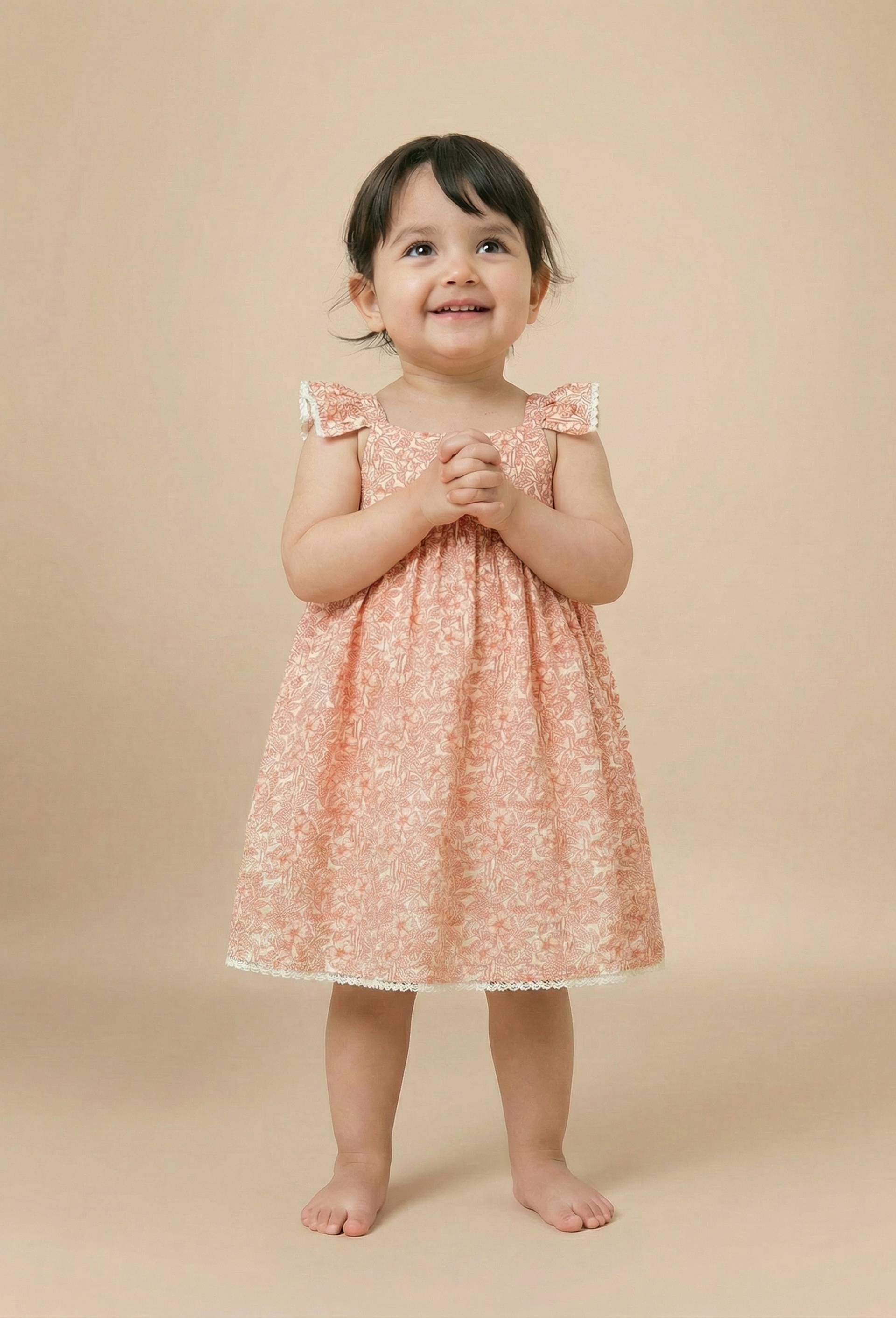 Robe avec bloomer imprim&eacute;s en coton, Beige clair, large image number 1