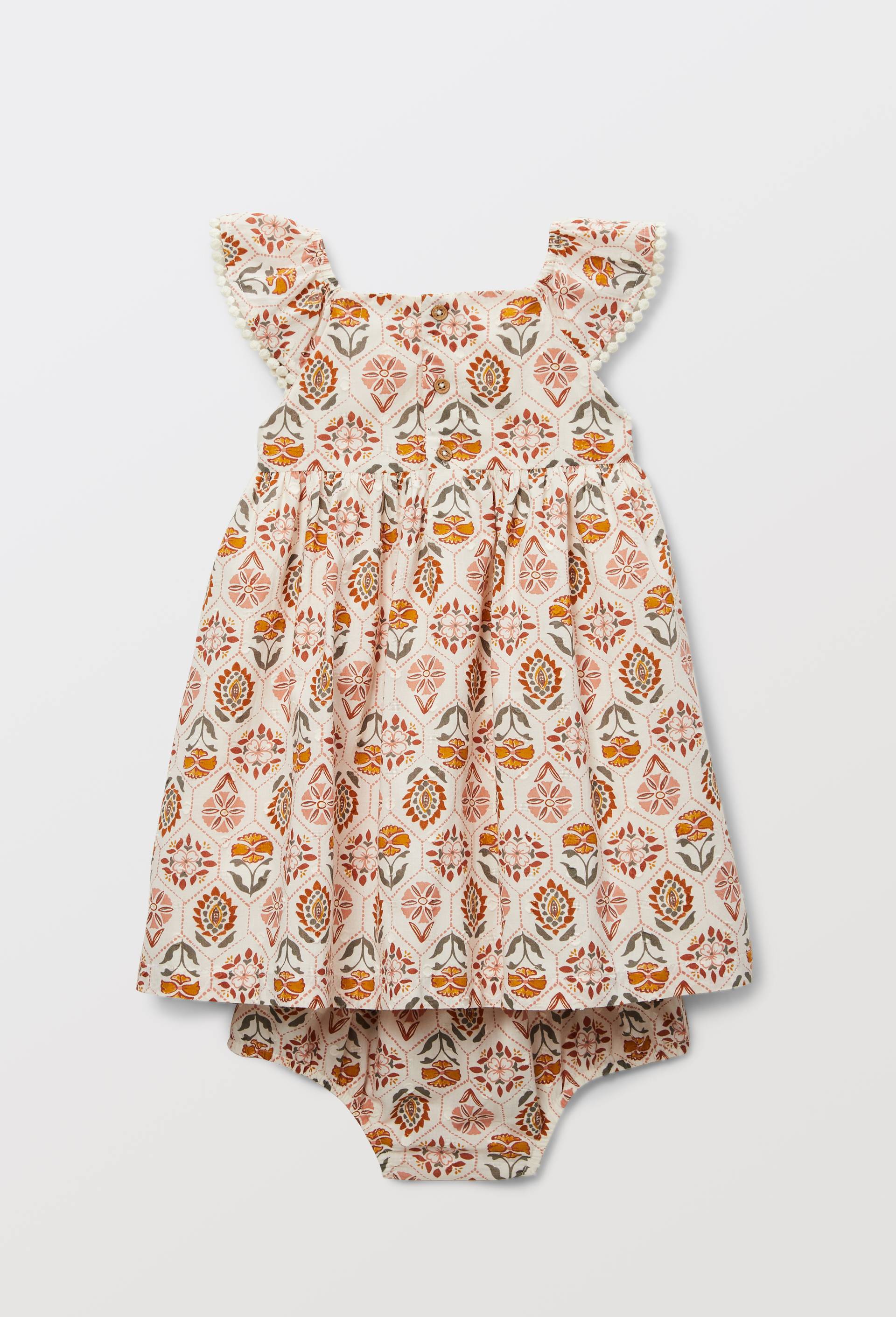 Robe avec bloomer imprim&eacute;s en coton, Beige clair, large image number 2