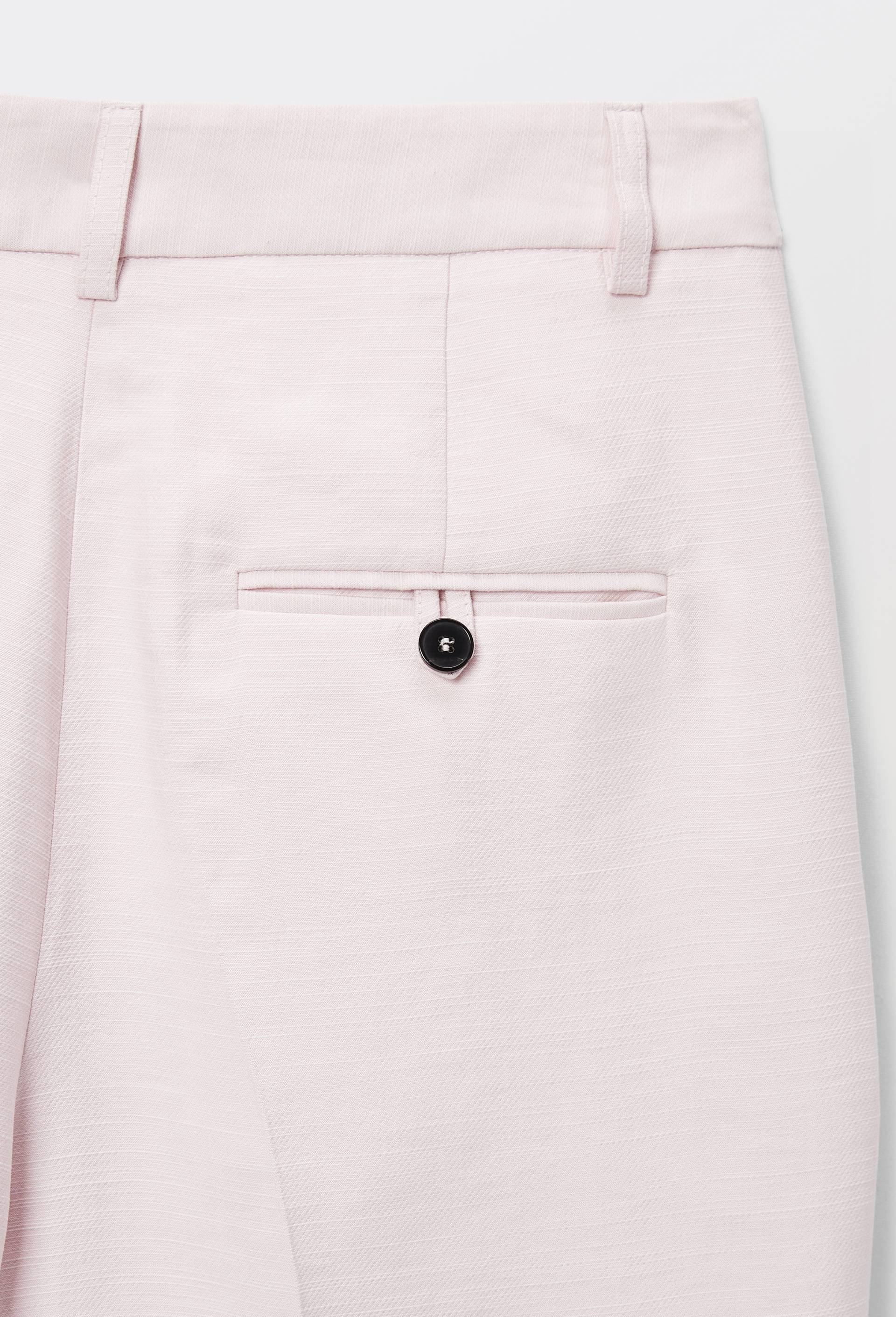 Bermuda uni contenant du coton, Rose clair, large