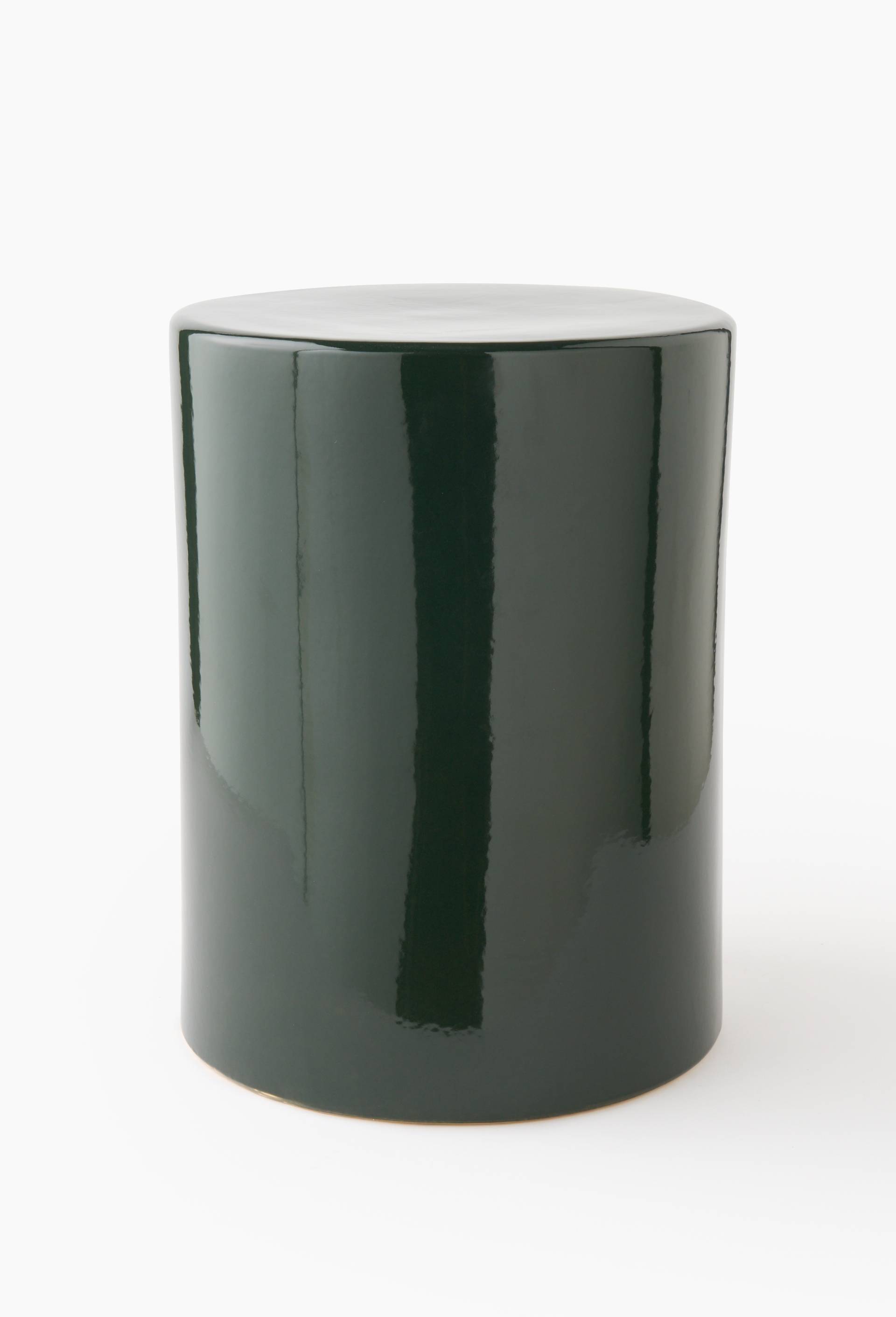 Tabouret, 32xH43cm, en c&eacute;ramique, Vert, large image number 0