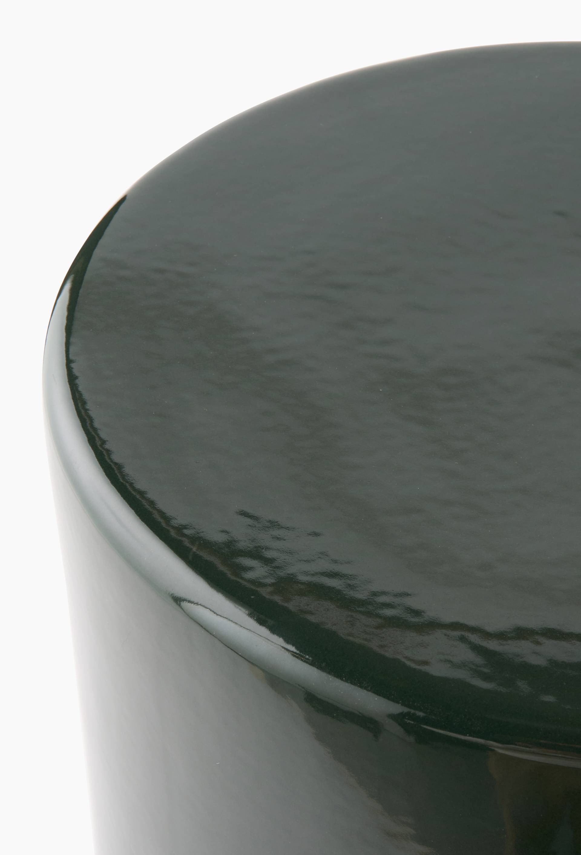 Tabouret, 32xH43cm, en c&eacute;ramique, Vert, large image number 1