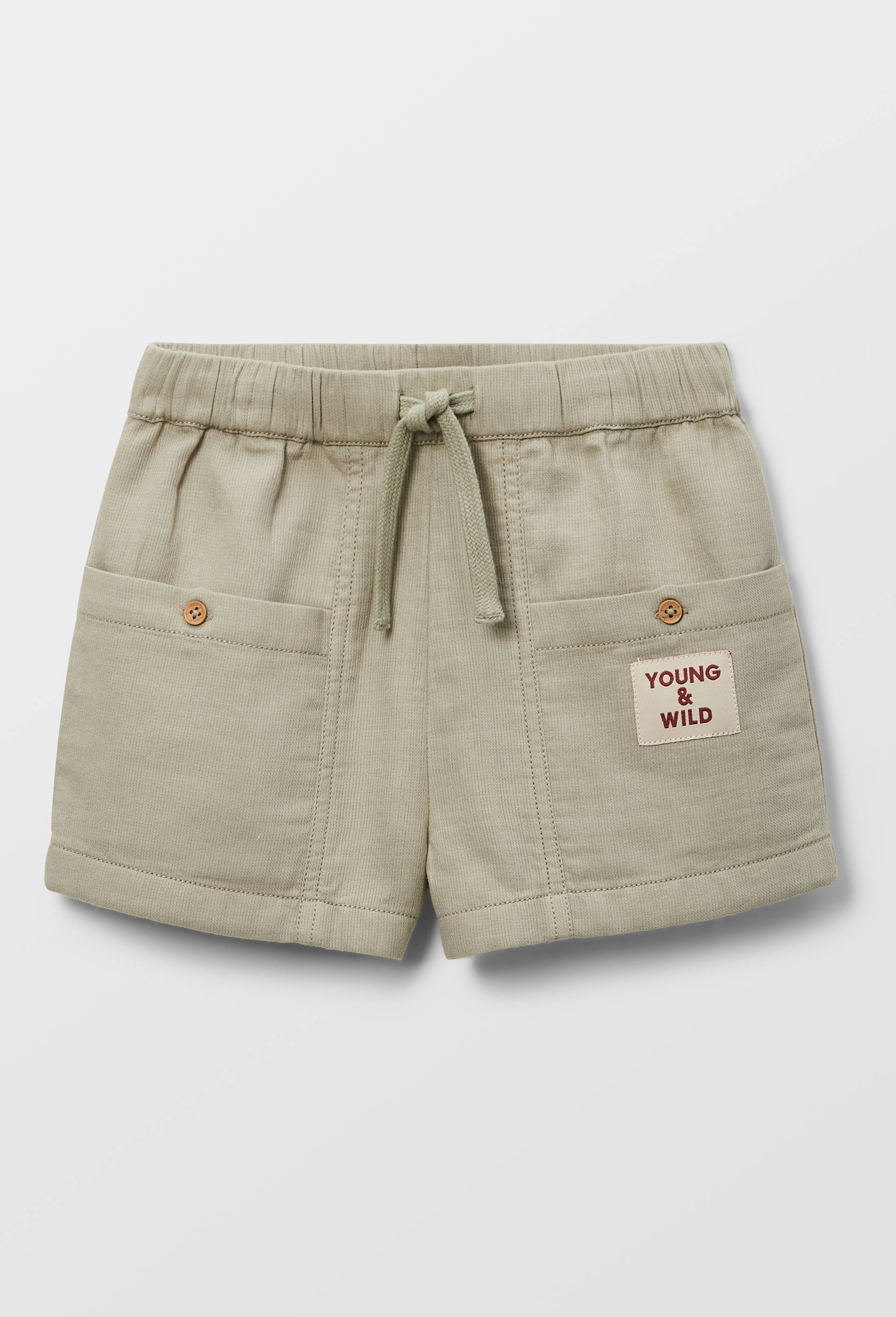 Short uni en coton BIO GOTS, Vert, large image number 1
