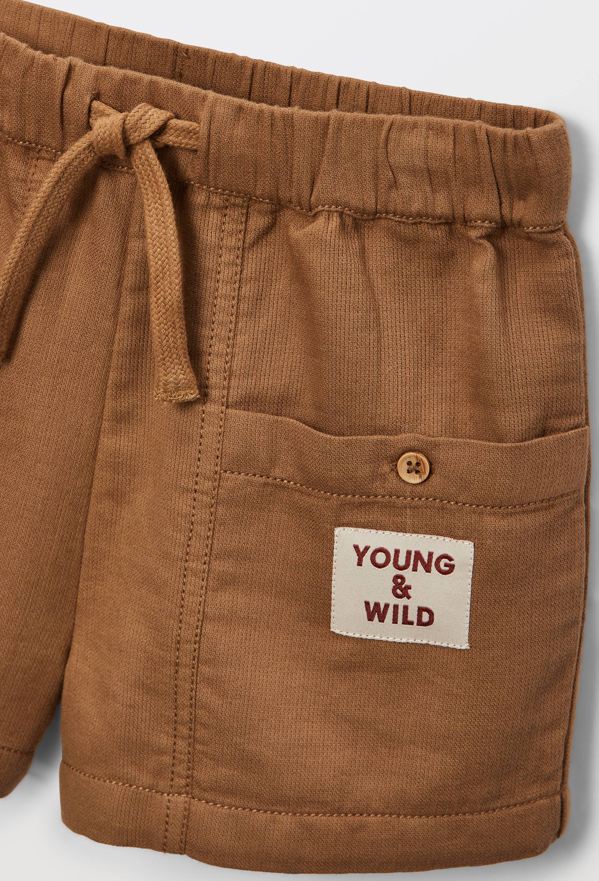 Short uni en coton BIO GOTS, Beige, large image number 3