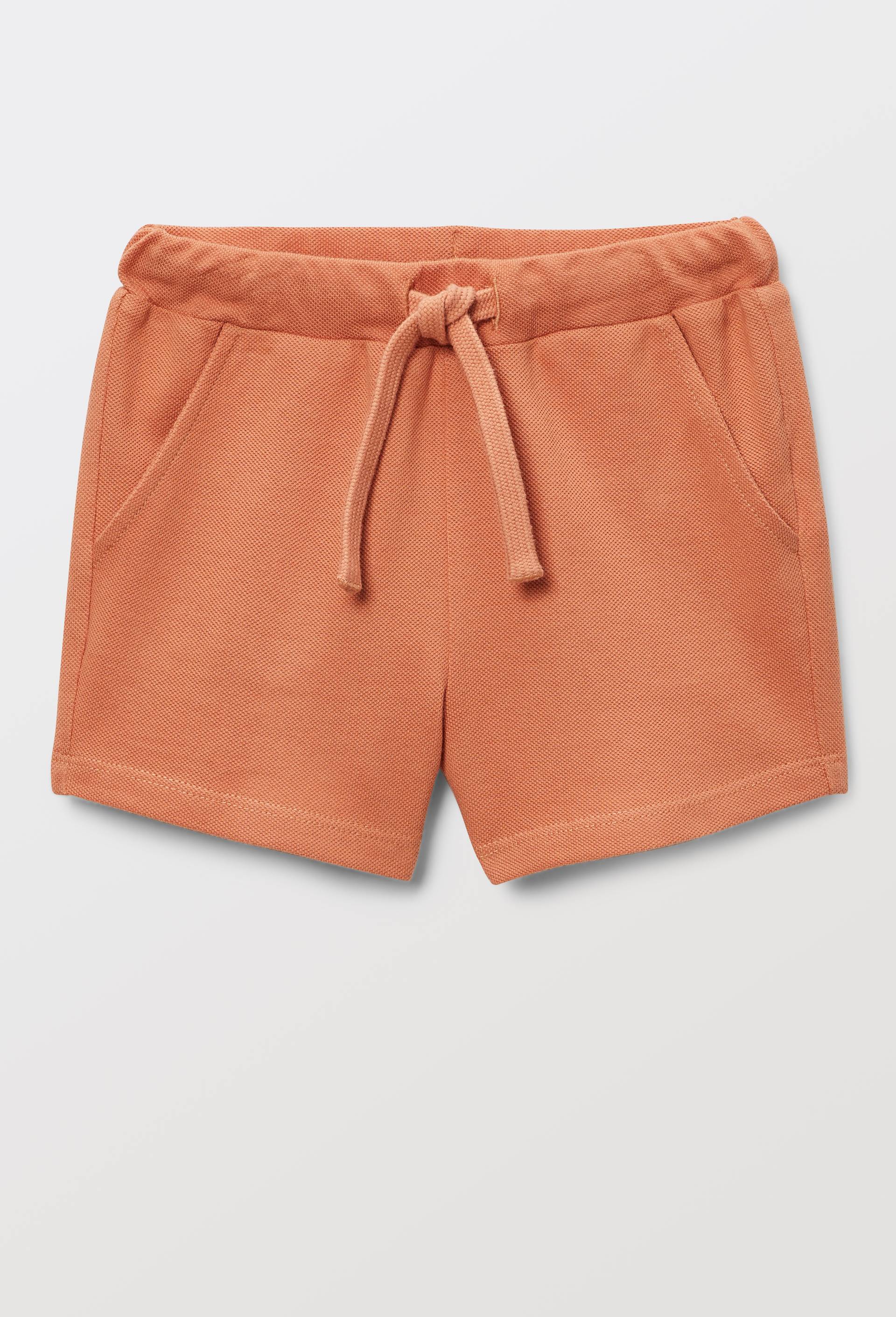 Short uni en piqu&eacute; de coton BIO GOTS, Rose clair, large image number 1