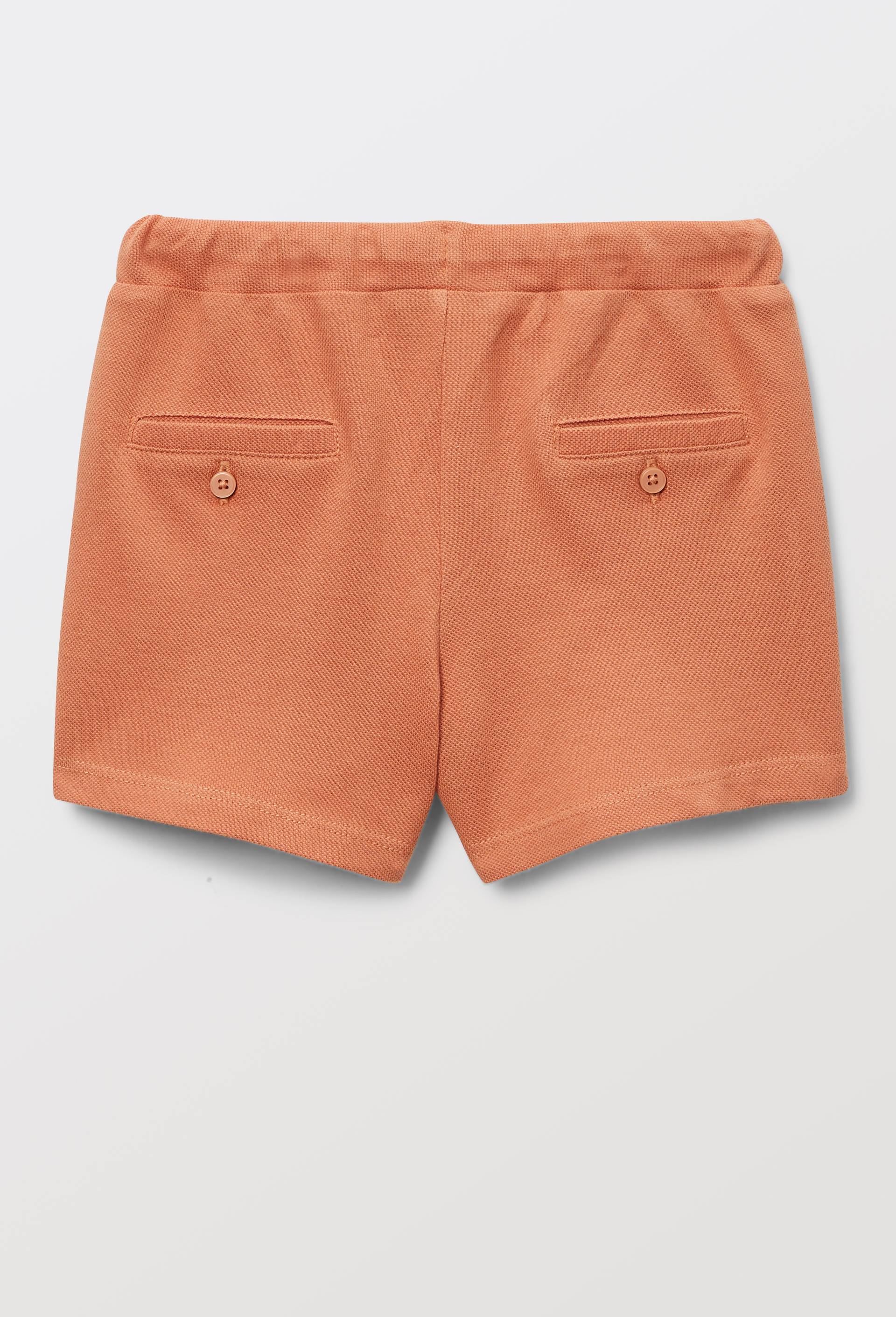 Short uni en piqu&eacute; de coton BIO GOTS, Rose clair, large image number 2.0