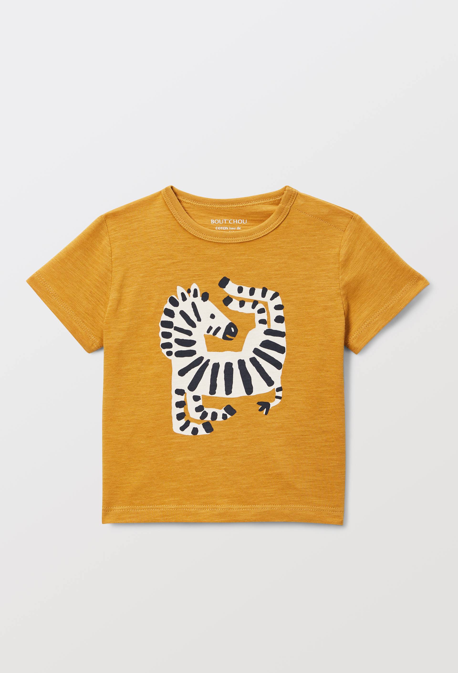 T-shirt manches courtes imprim&eacute; en coton BIO GOTS, Rose clair, large image number 1.0