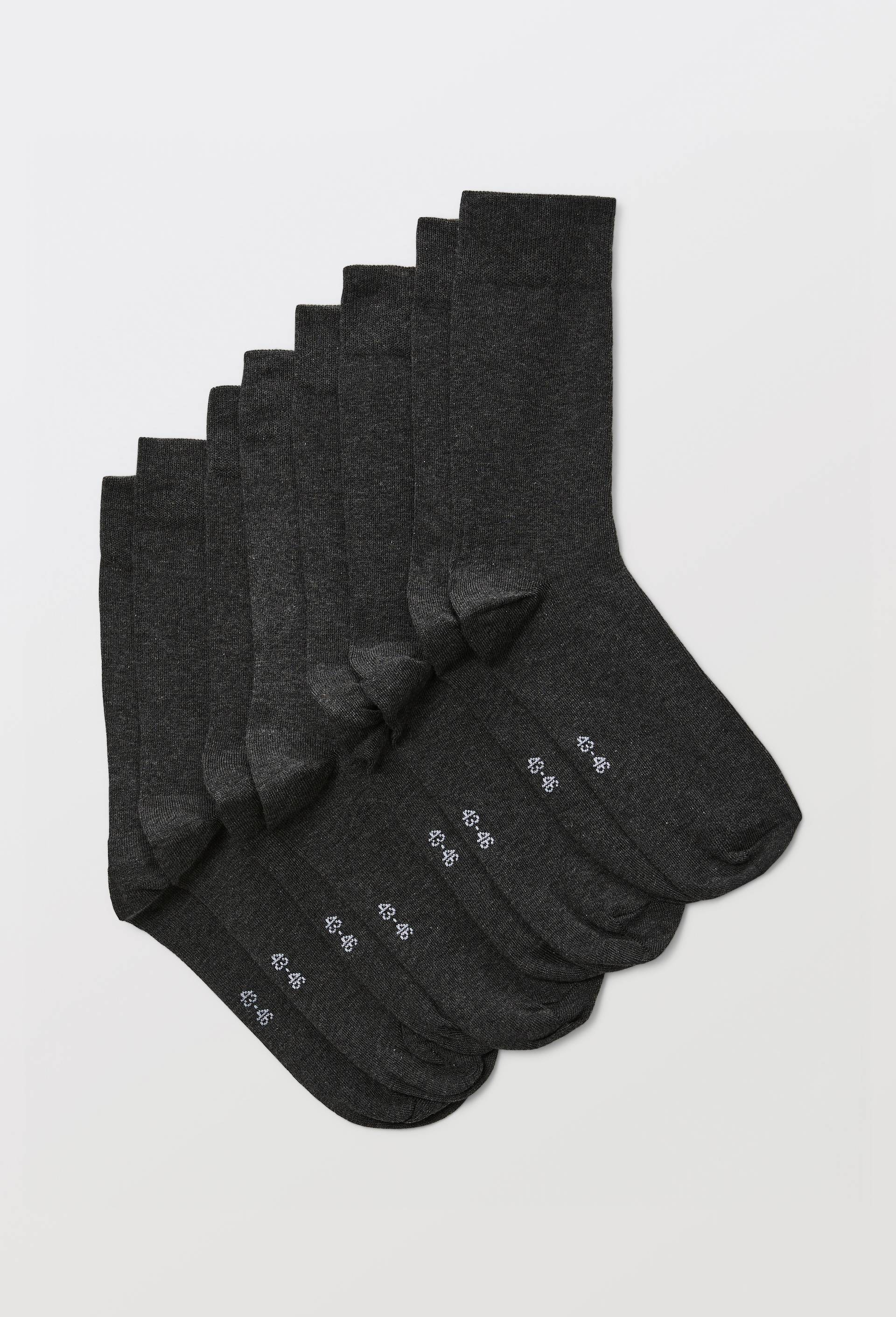 Lot de 4 paires de chaussettes en coton, Gris fonc&eacute;, large image number 0.0