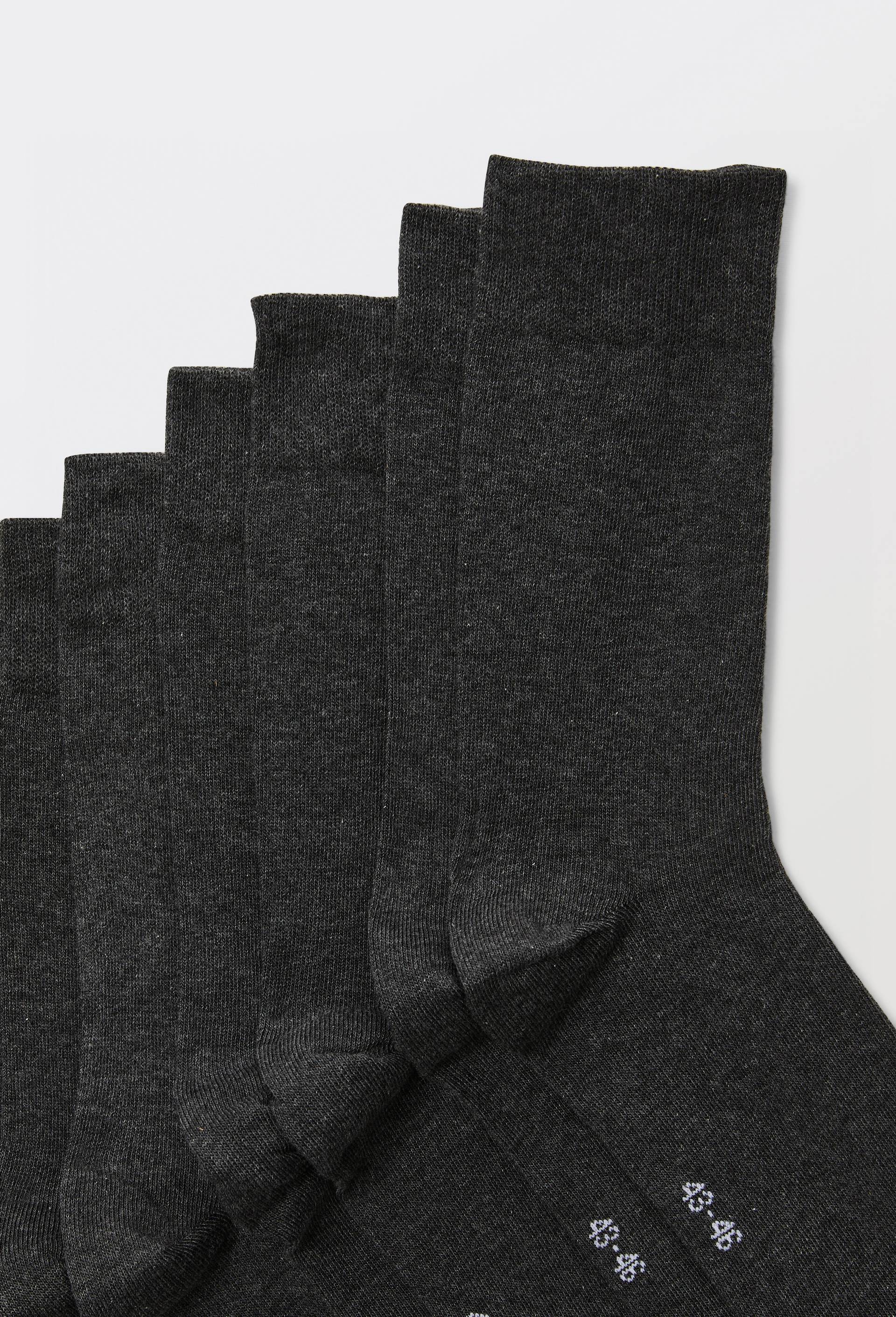 Lot de 4 paires de chaussettes en coton, Gris fonc&eacute;, large image number 1.0