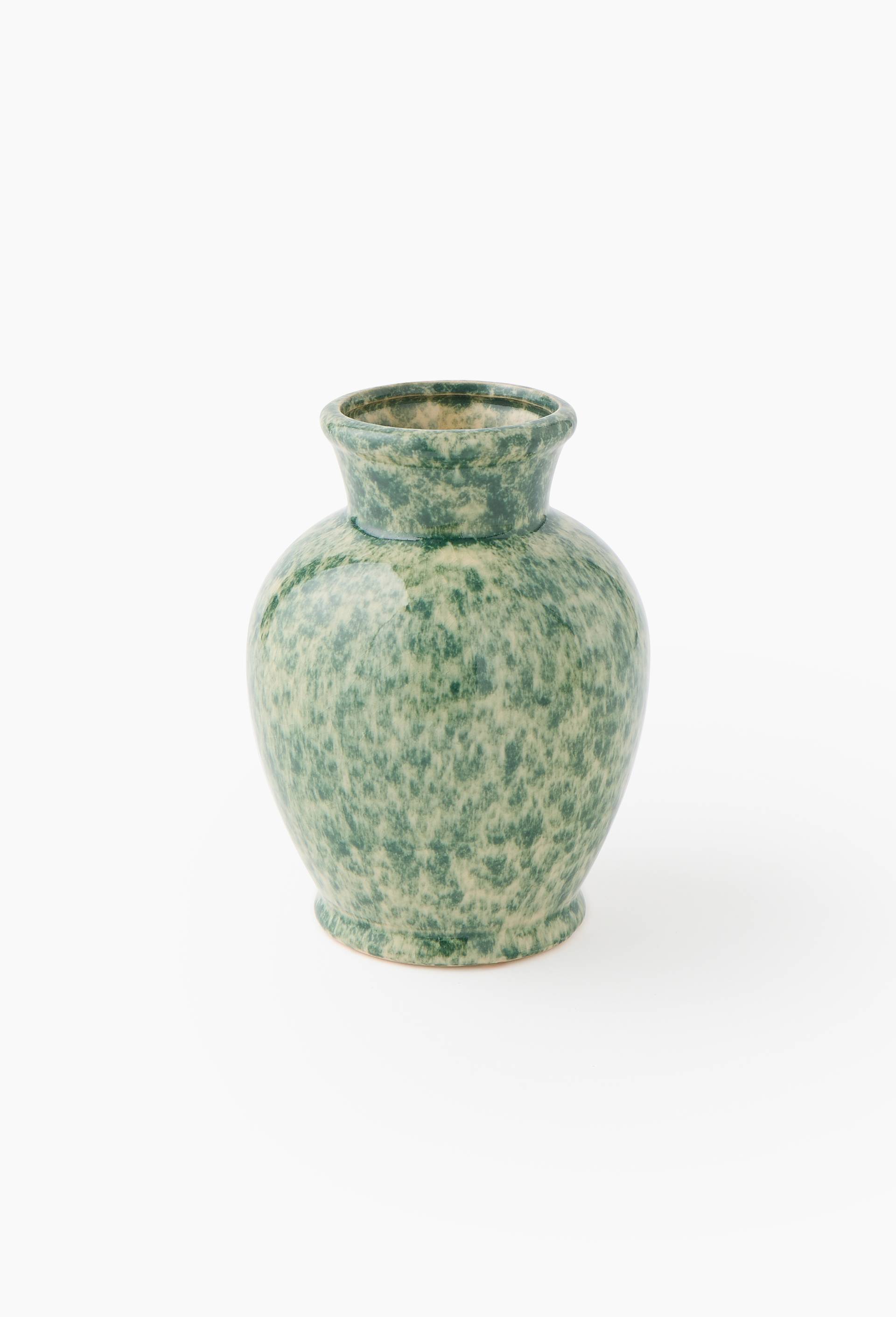 Vase, 15x15x20cm, en c&eacute;ramique, Vert fonc&eacute;, large image number 0