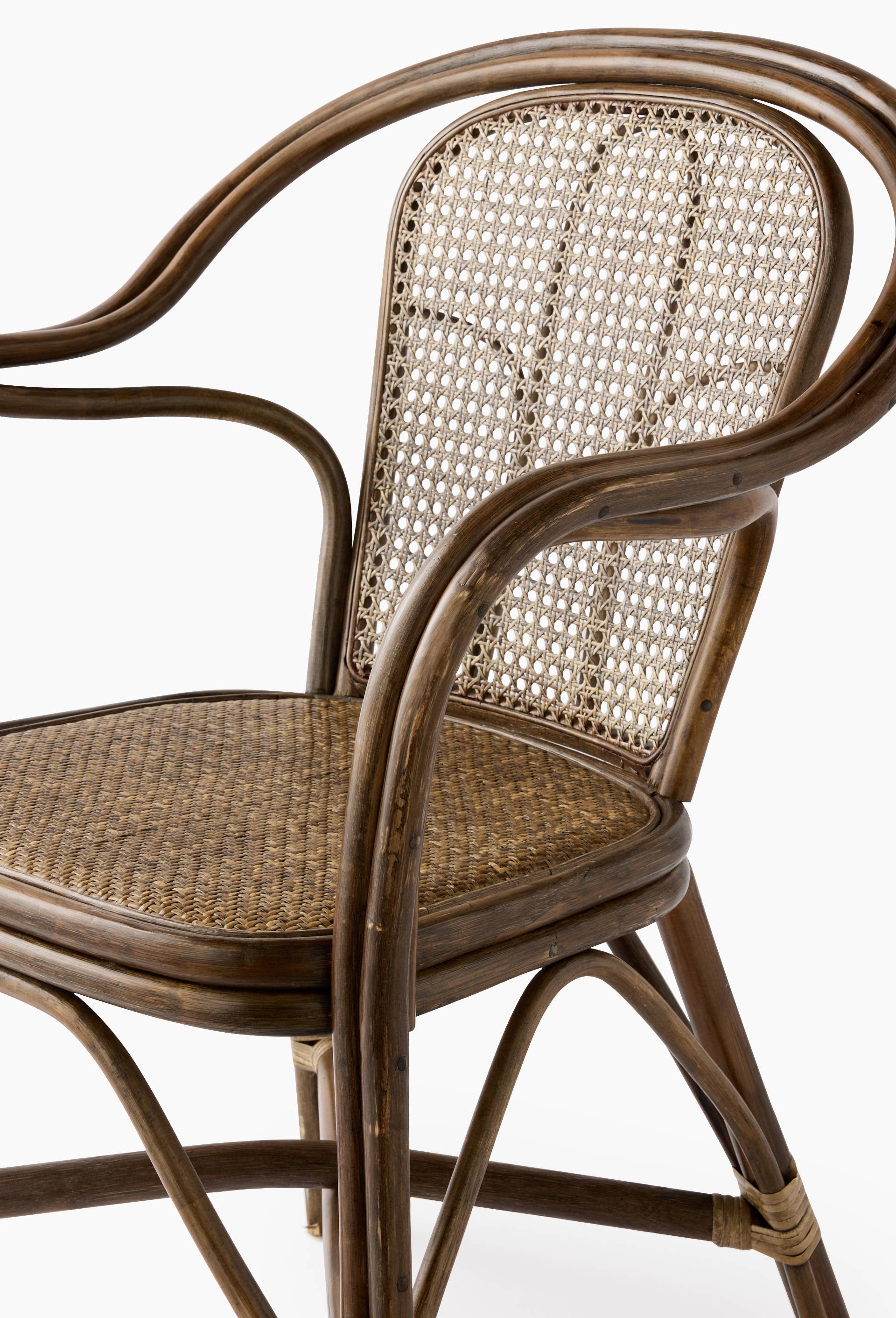 Fauteuil, 58x63xH87cm, en rotin, Beige clair, large image number 1