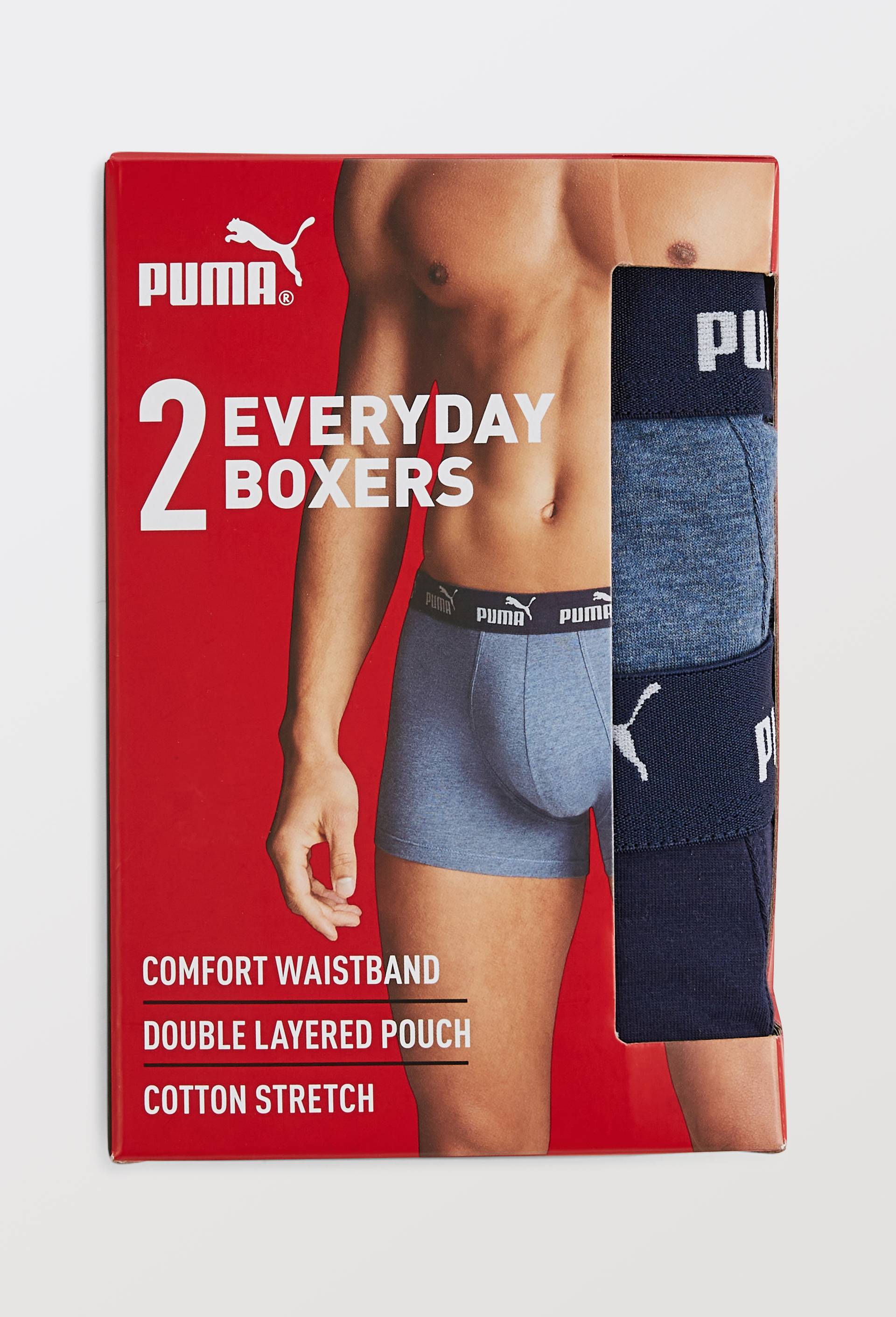 Lot de 2 boxers en coton PUMA, Bleu fonc&eacute;, large image number 2