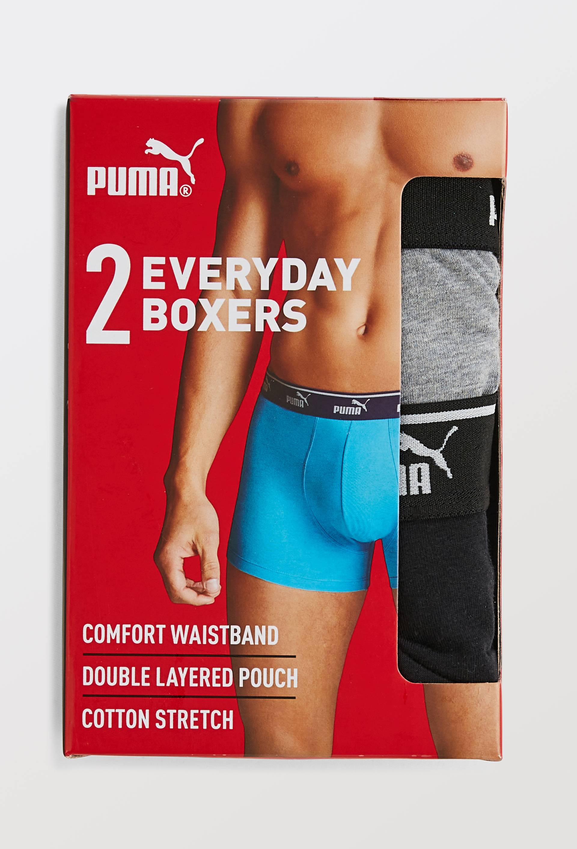 Lot de 2 boxers en coton PUMA, Gris, large image number 2