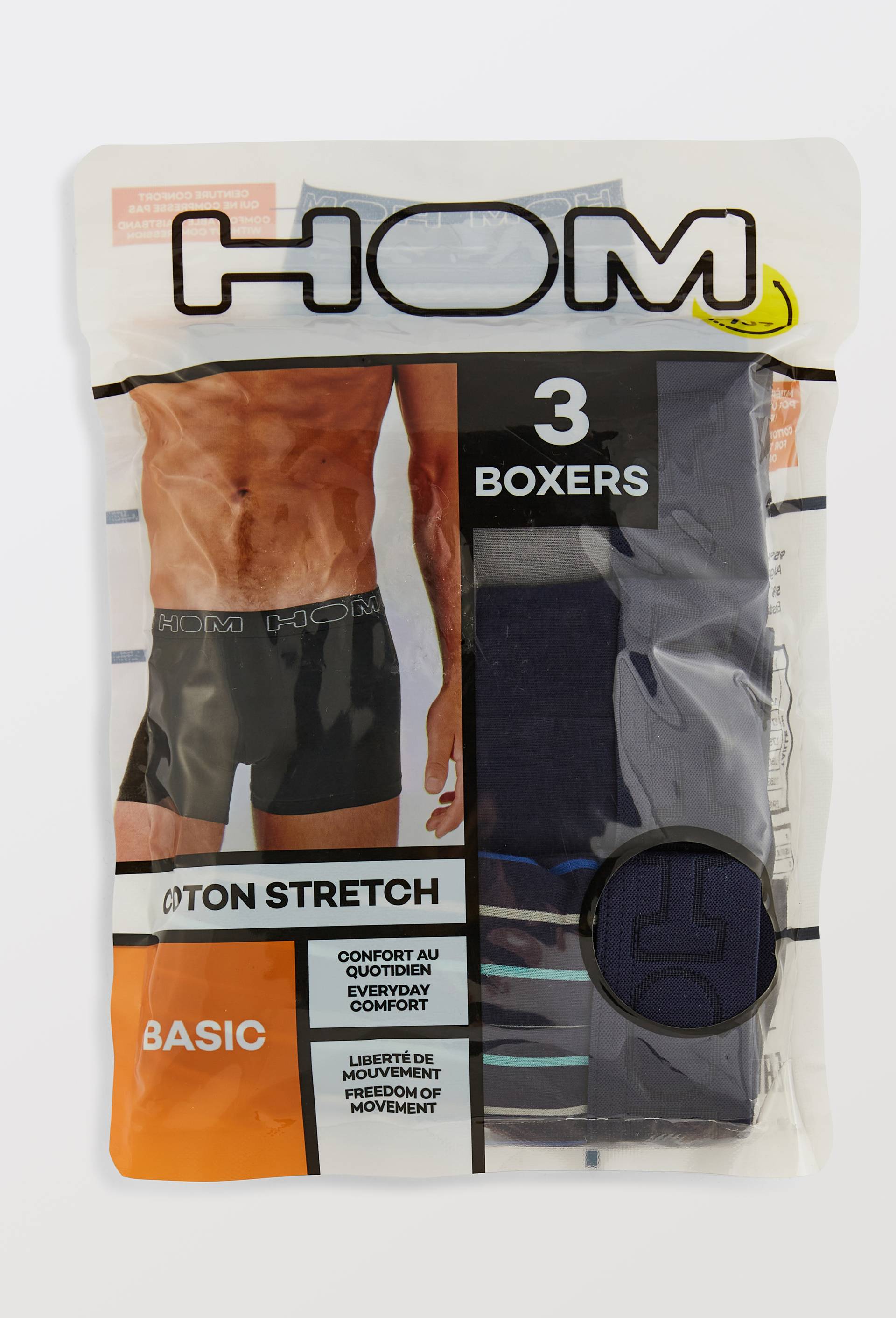 Lot de 3 boxers en coton HOM, Bleu fonc&eacute;, large image number 2