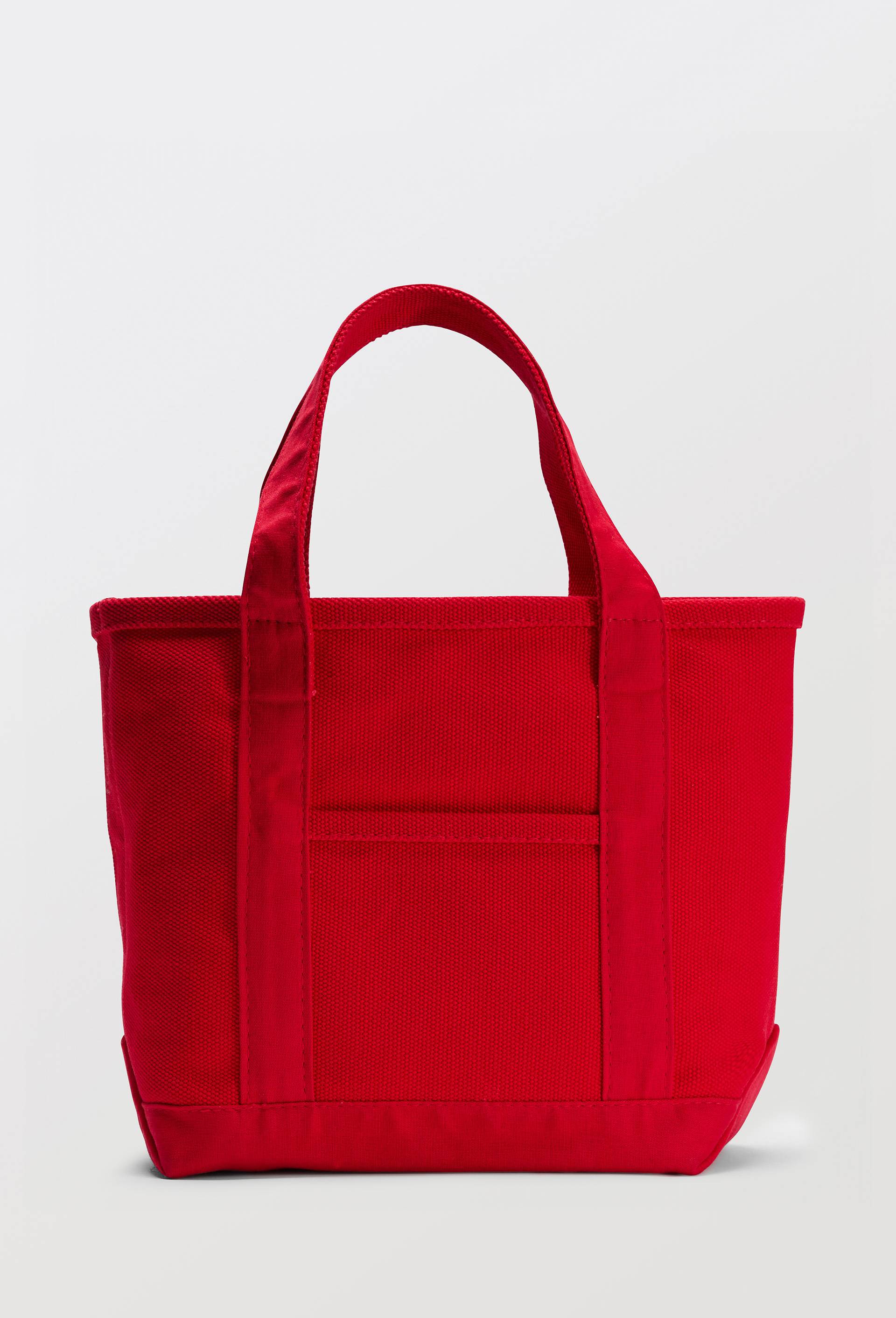 Petit cabas en coton, Rouge, large image number 0