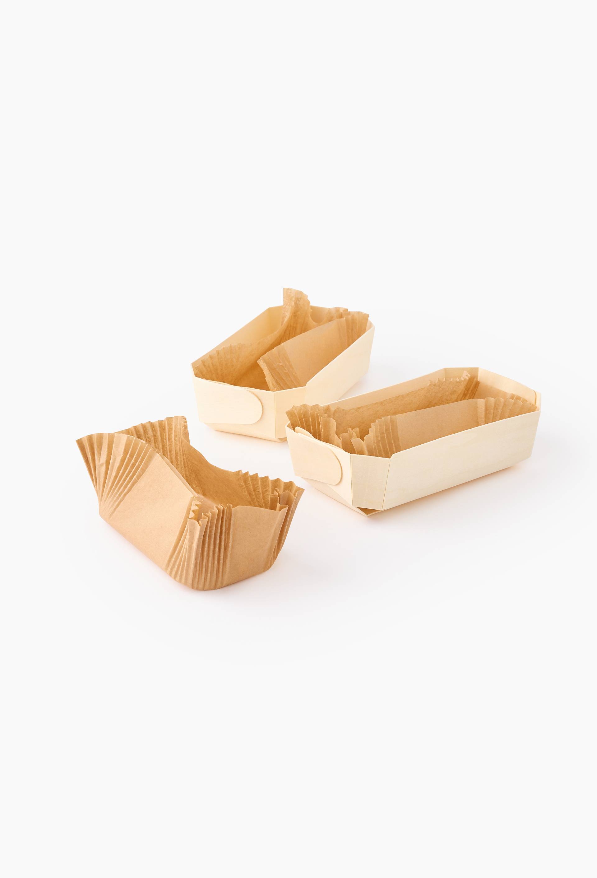 2 moules &agrave; cake en bois, 21cm, Beige, large image number 0