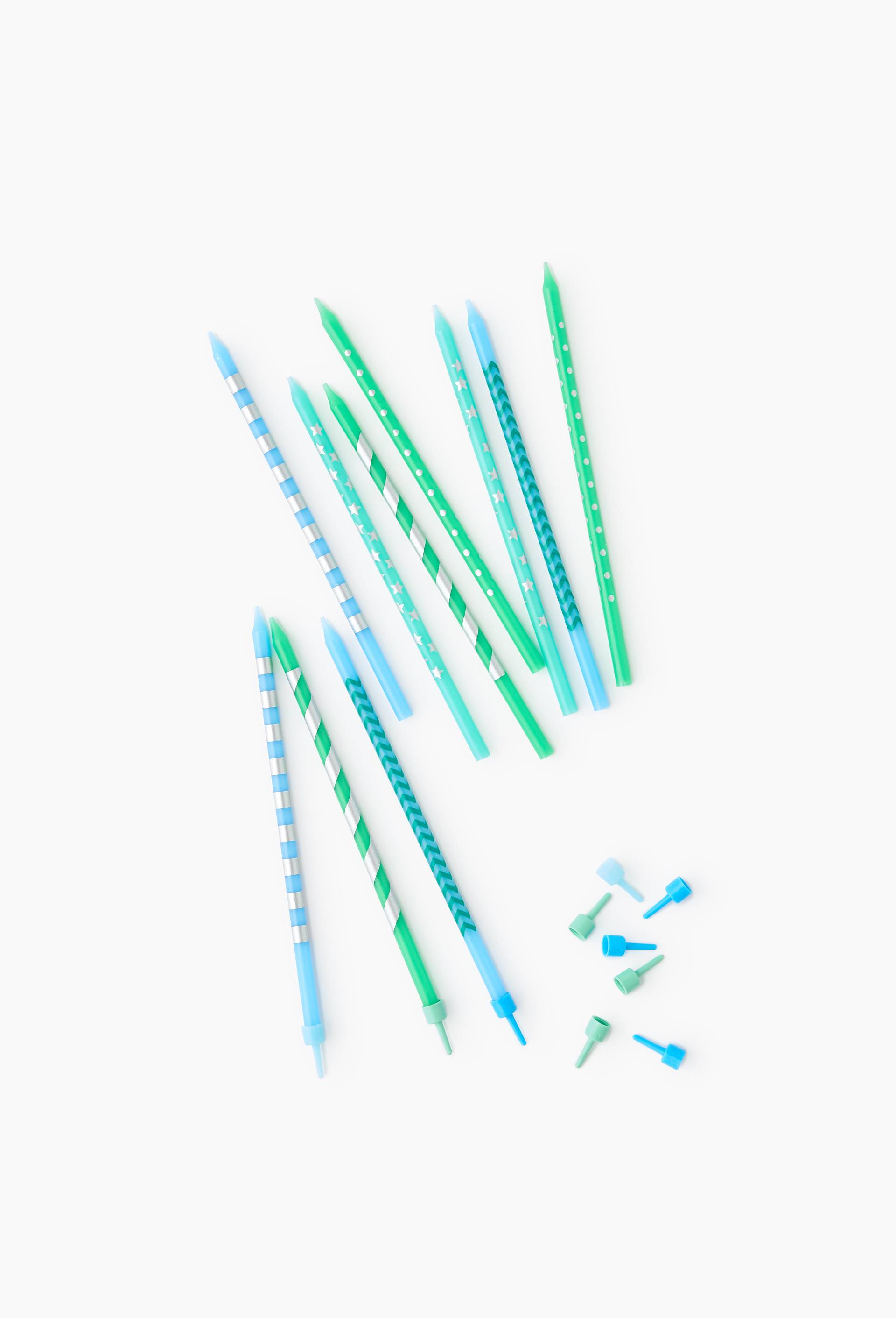 12 bougies, forme droite, Bleu clair, large image number 0