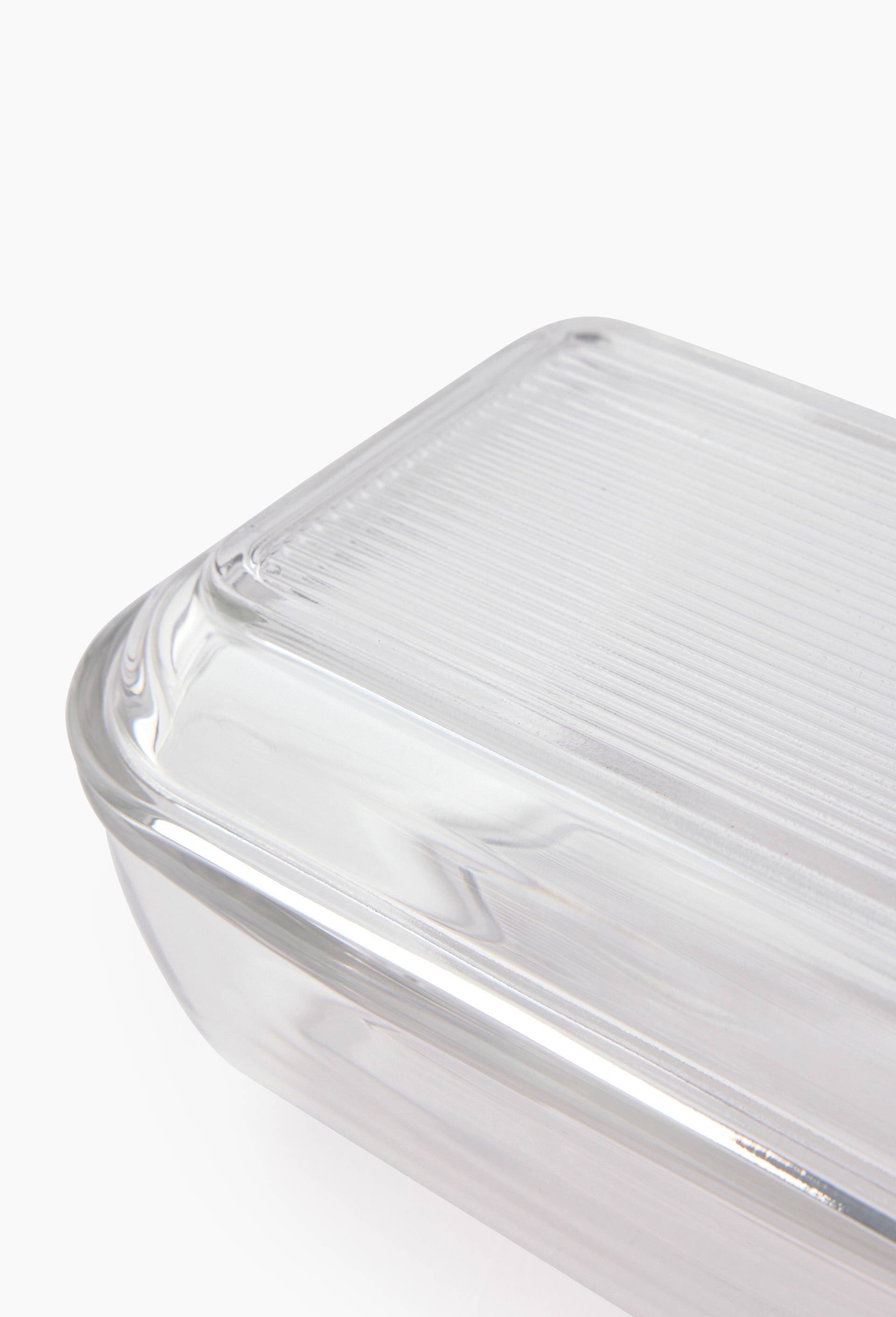 Beurrier, 17x10cm, en verre, Transparent, large image number 1.0