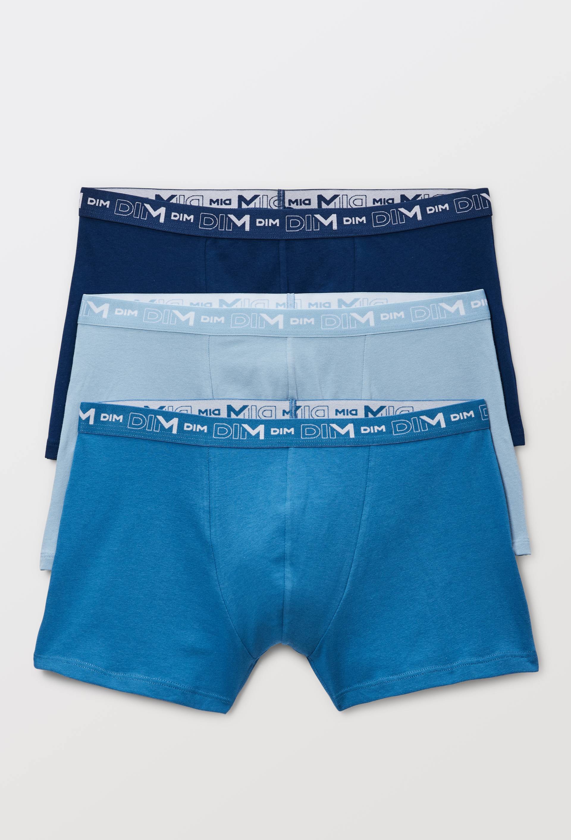 Lot de 3 boxers en coton MULTIPACK DIM, Bleu, swatch image