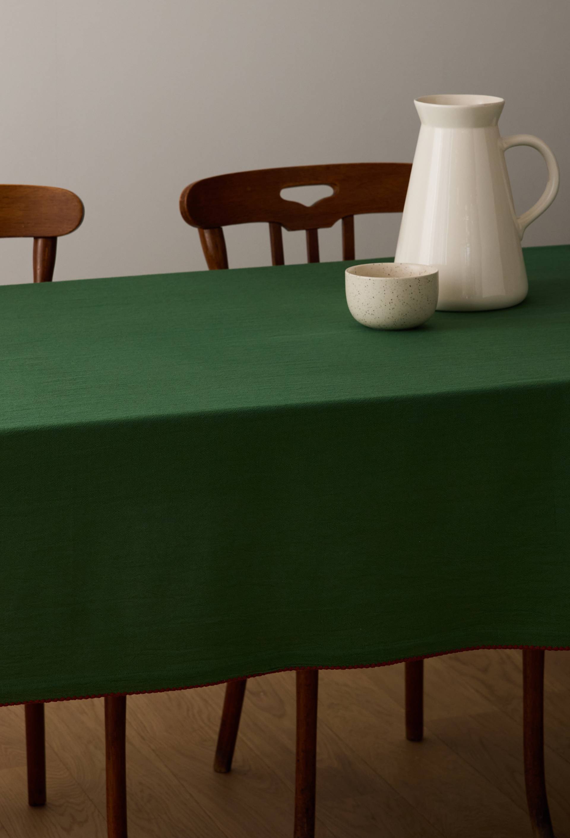 Nappe rectangulaire, 170x250cm, 100% coton, Vert, large image number 0.0