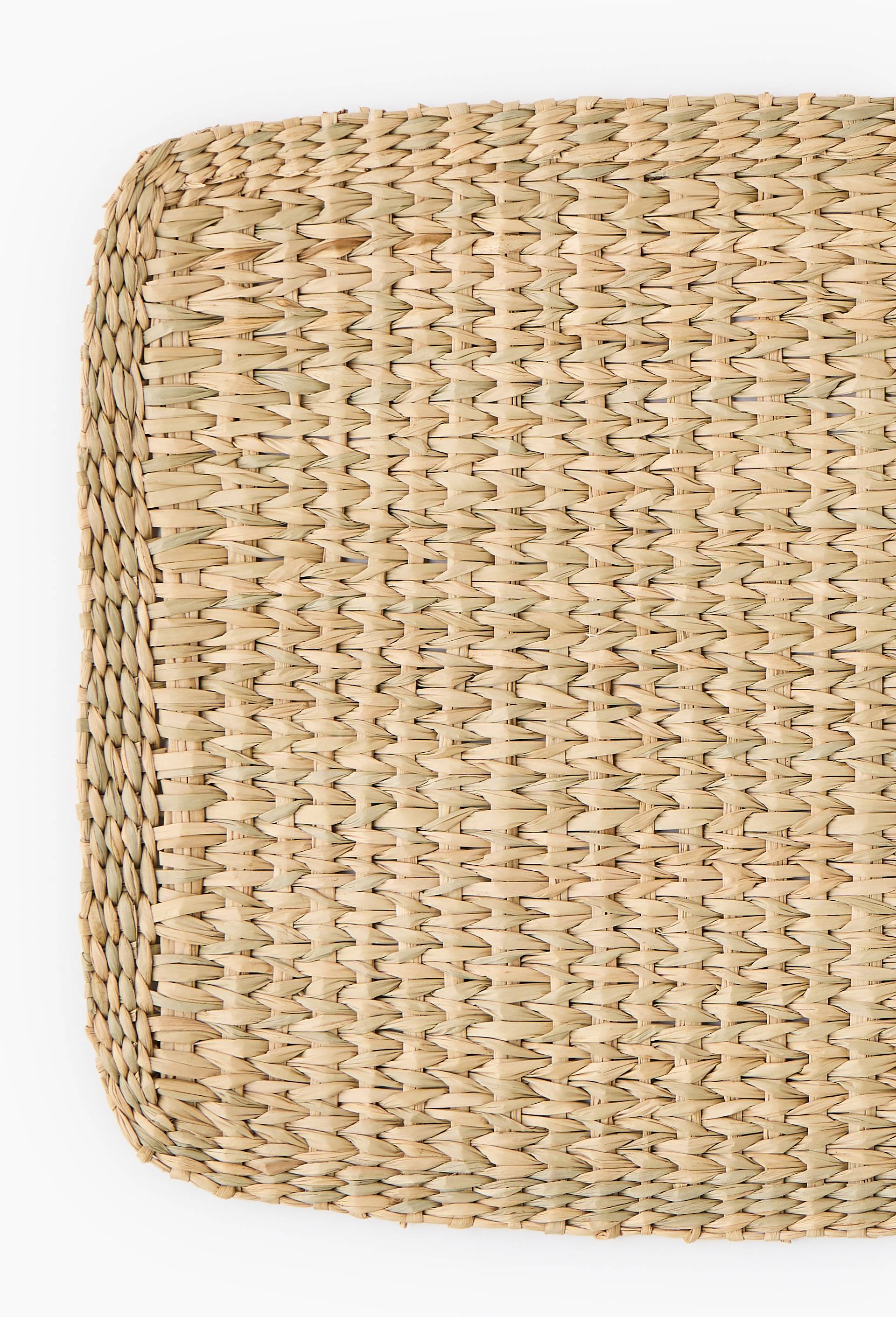 Set de table en jonc de mer, 33x44cm, Beige clair, large image number 1