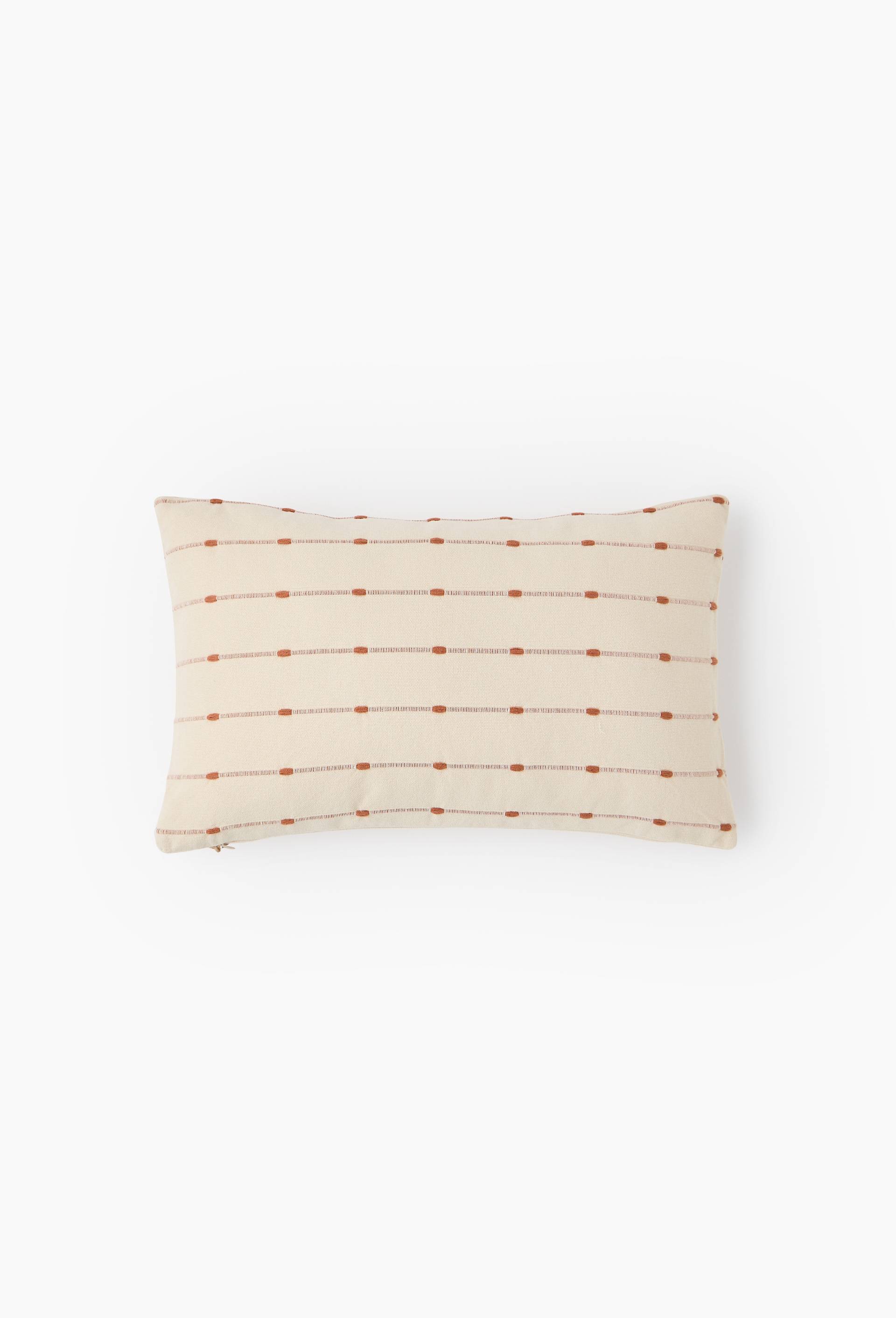 Coussin uni, 30x50cm, 100% coton, Ecru, large image number 0.0