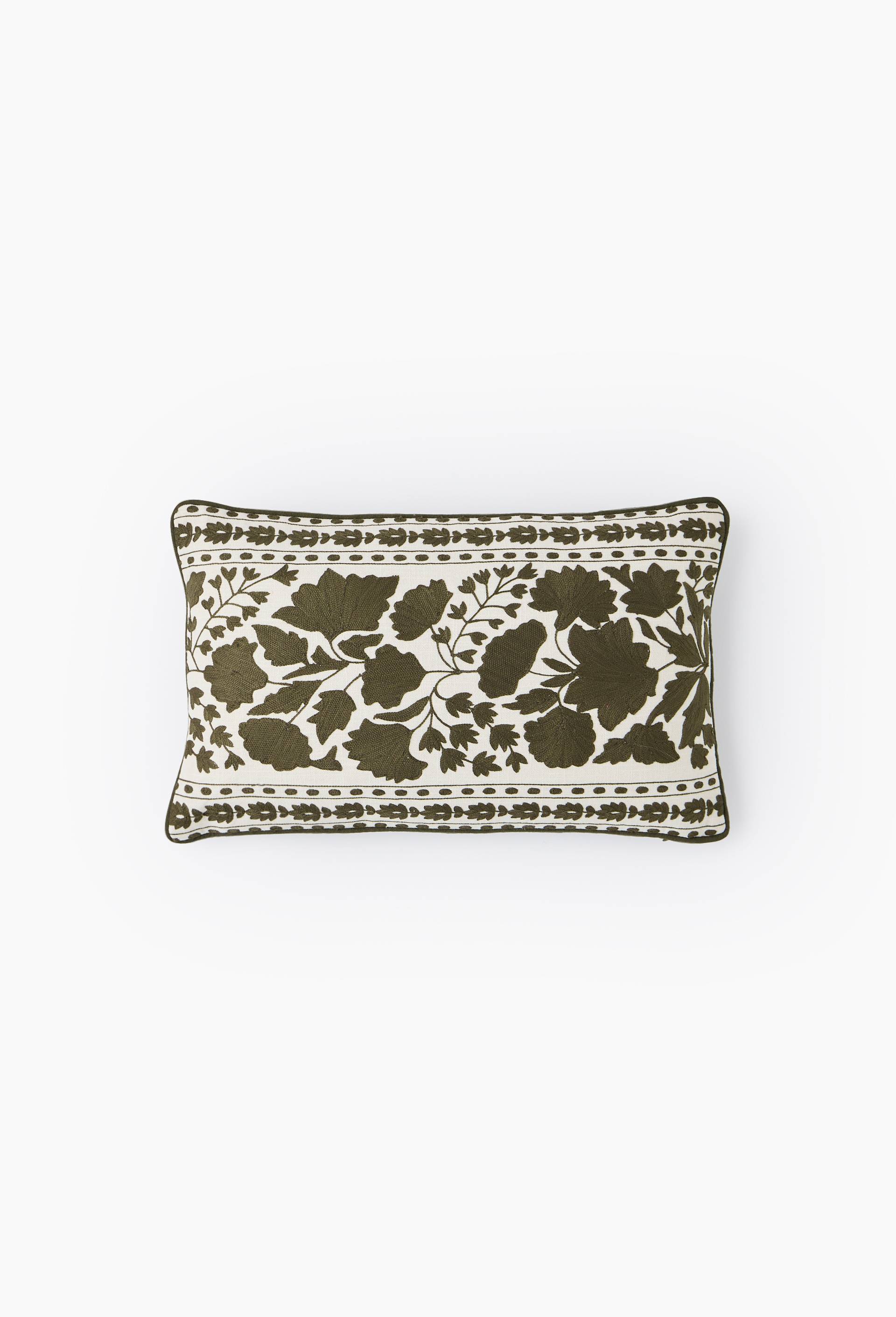 Coussin ,30x50cm,coton, Vert fonc&eacute;, large image number 0
