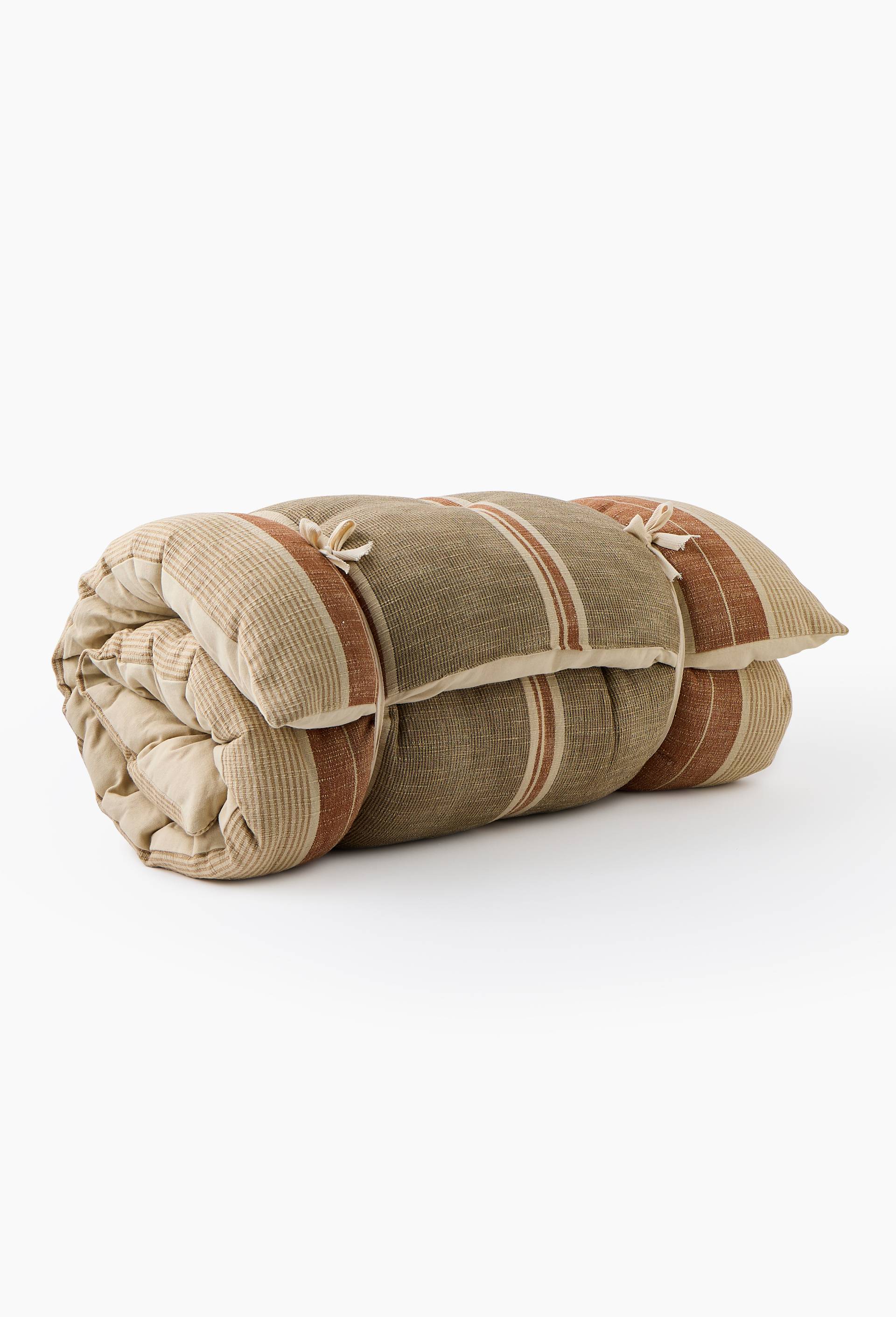 Futon chenille, 80x180cm, 100% coton,, Vert fonc&eacute;, large image number 0