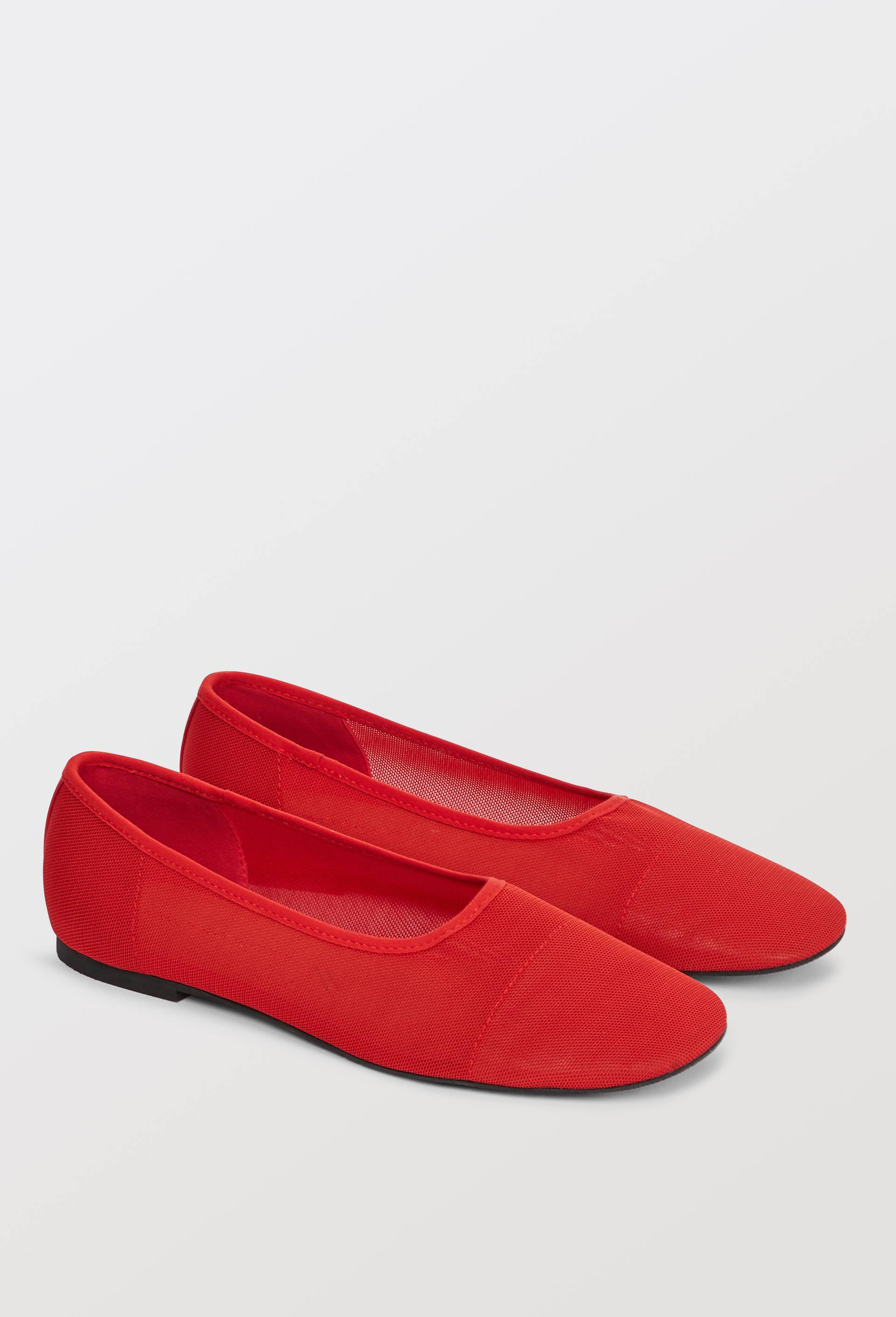 Ballerines en r&eacute;sille, Rouge, large image number 0