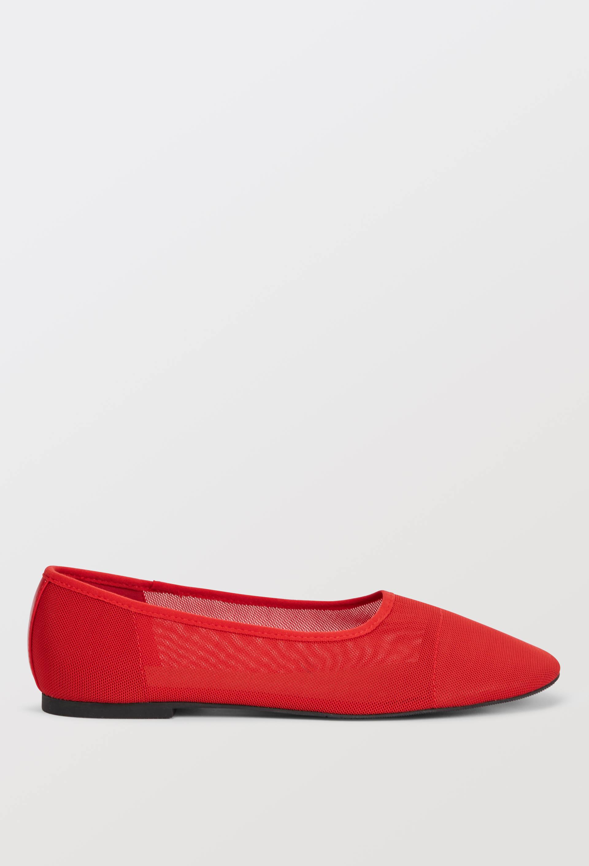 Ballerines en r&eacute;sille, Rouge, large image number 1