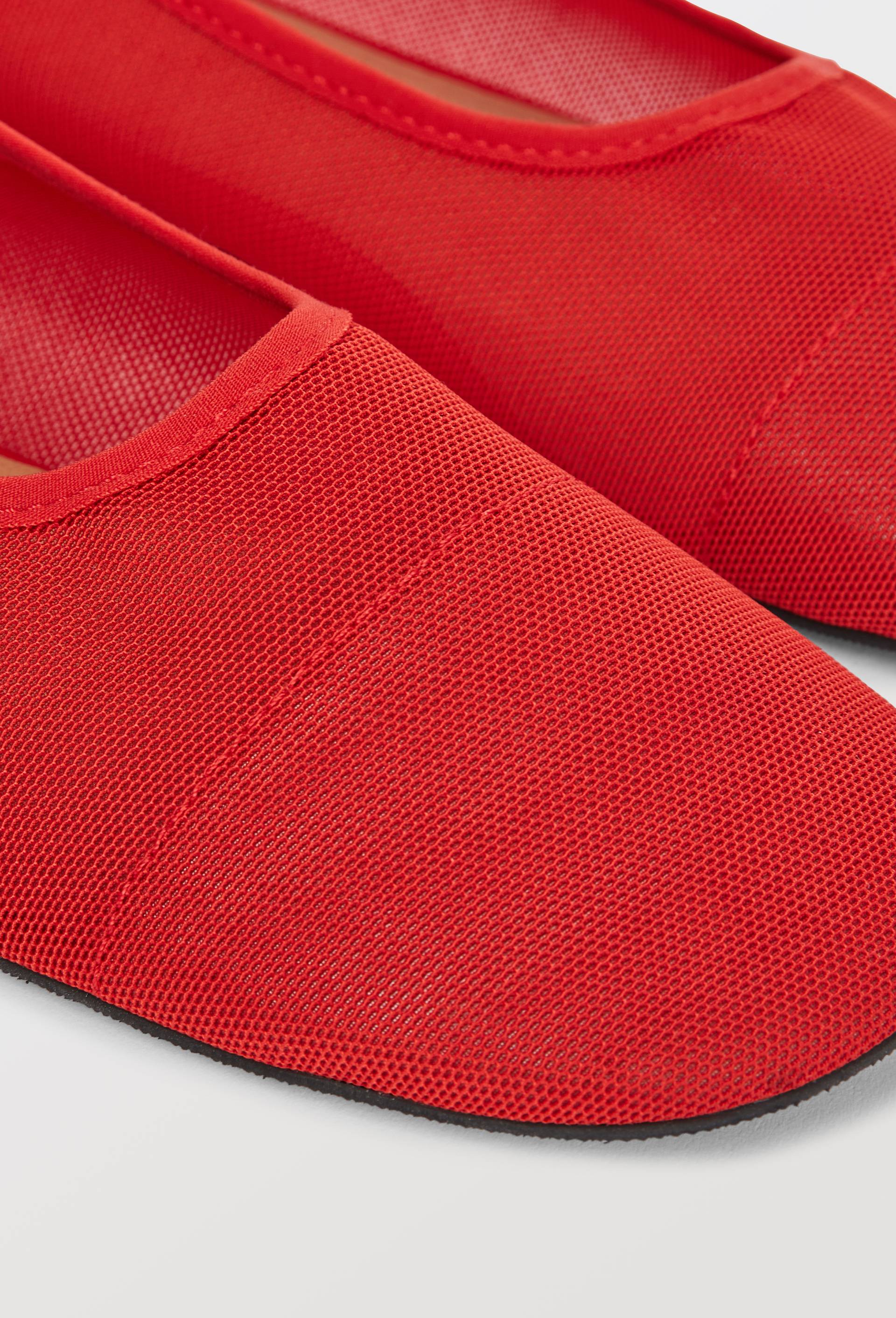 Ballerines en r&eacute;sille, Rouge, large image number 2