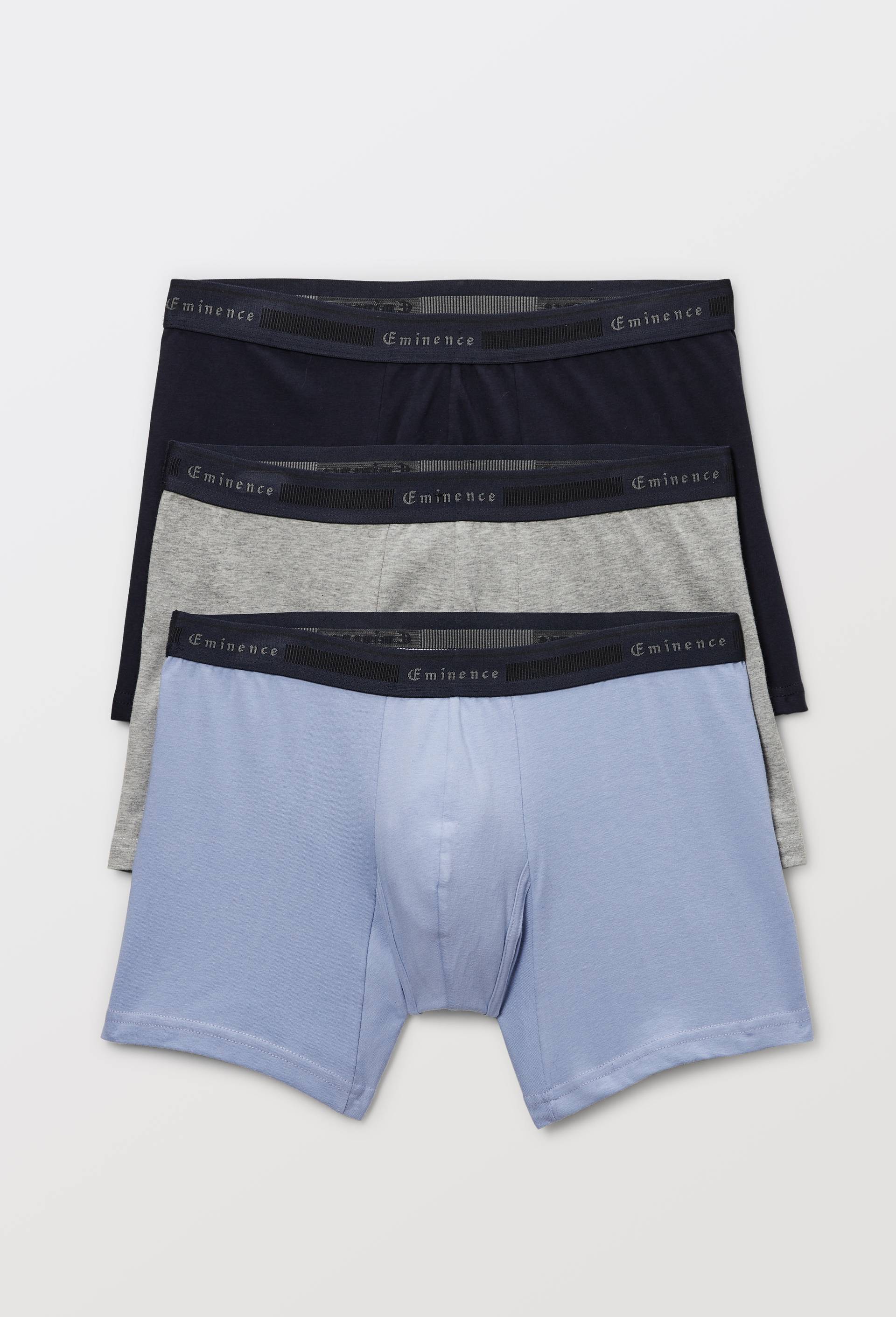 Lot de 3 boxers en coton BIO EMINENCE, Gris, large image number 0