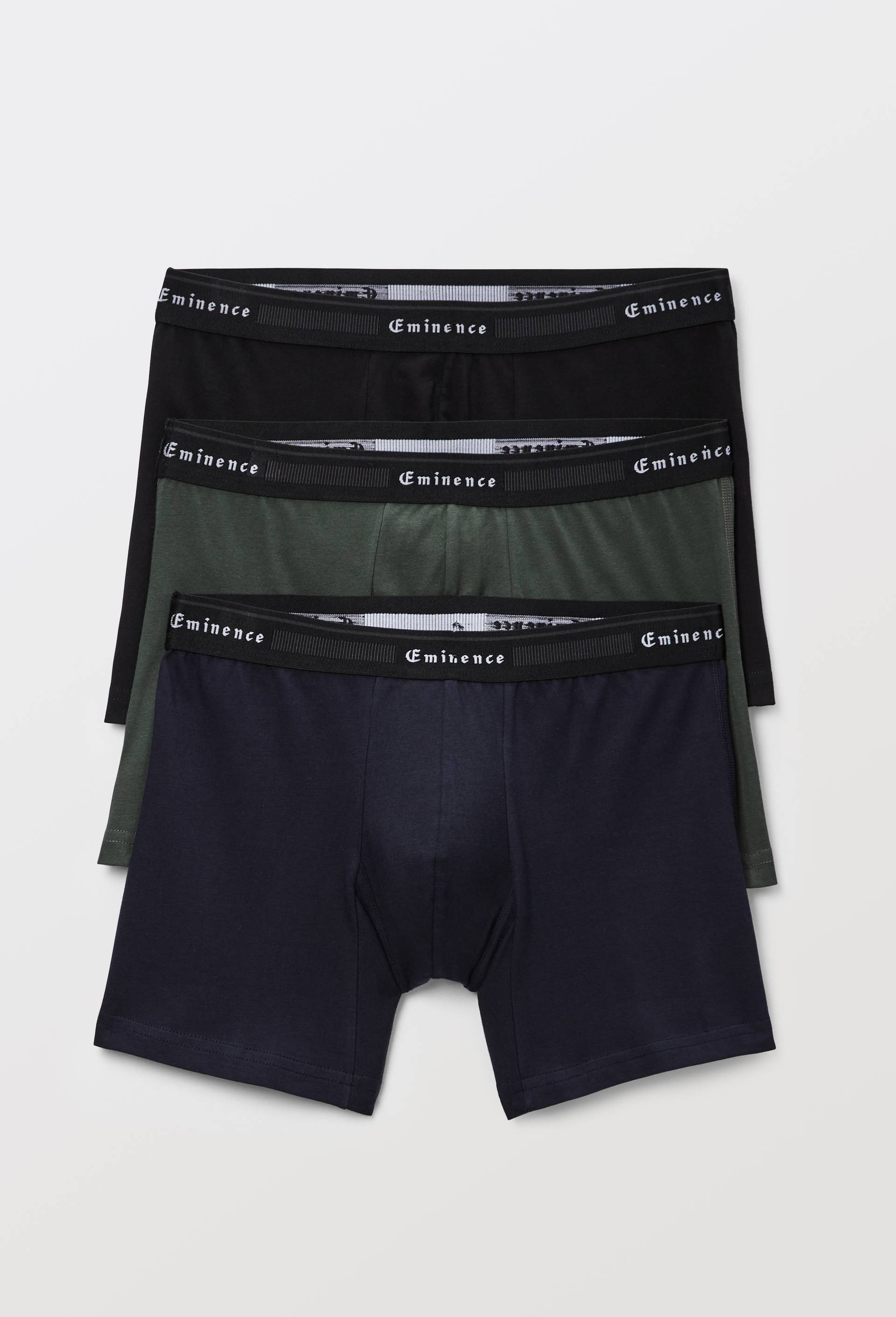 Lot de 3 boxers en coton BIO EMINENCE, Vert fonc&eacute;, large image number 0
