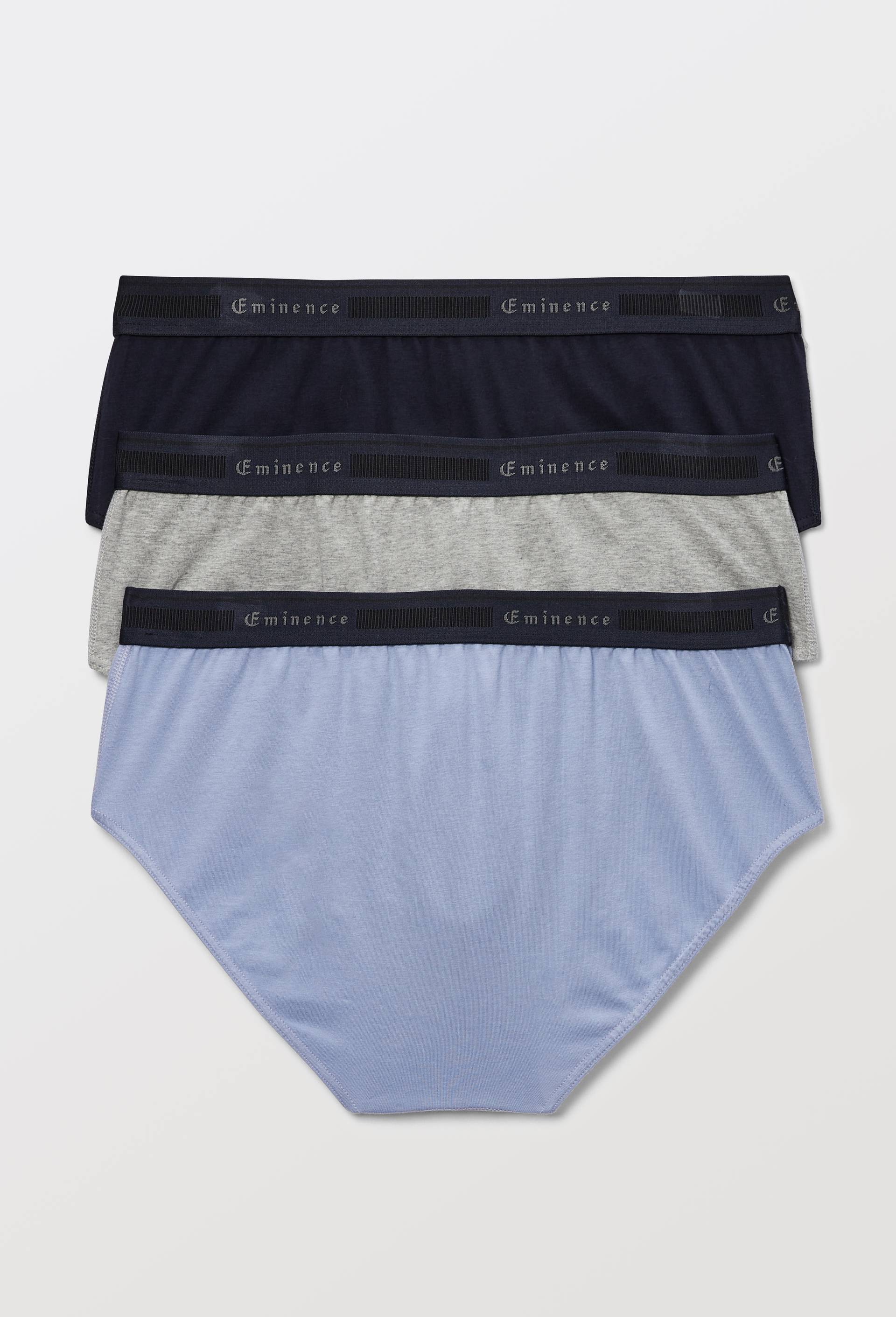 Lot de 3 slips en coton BIO EMINENCE, Gris, large image number 1.0