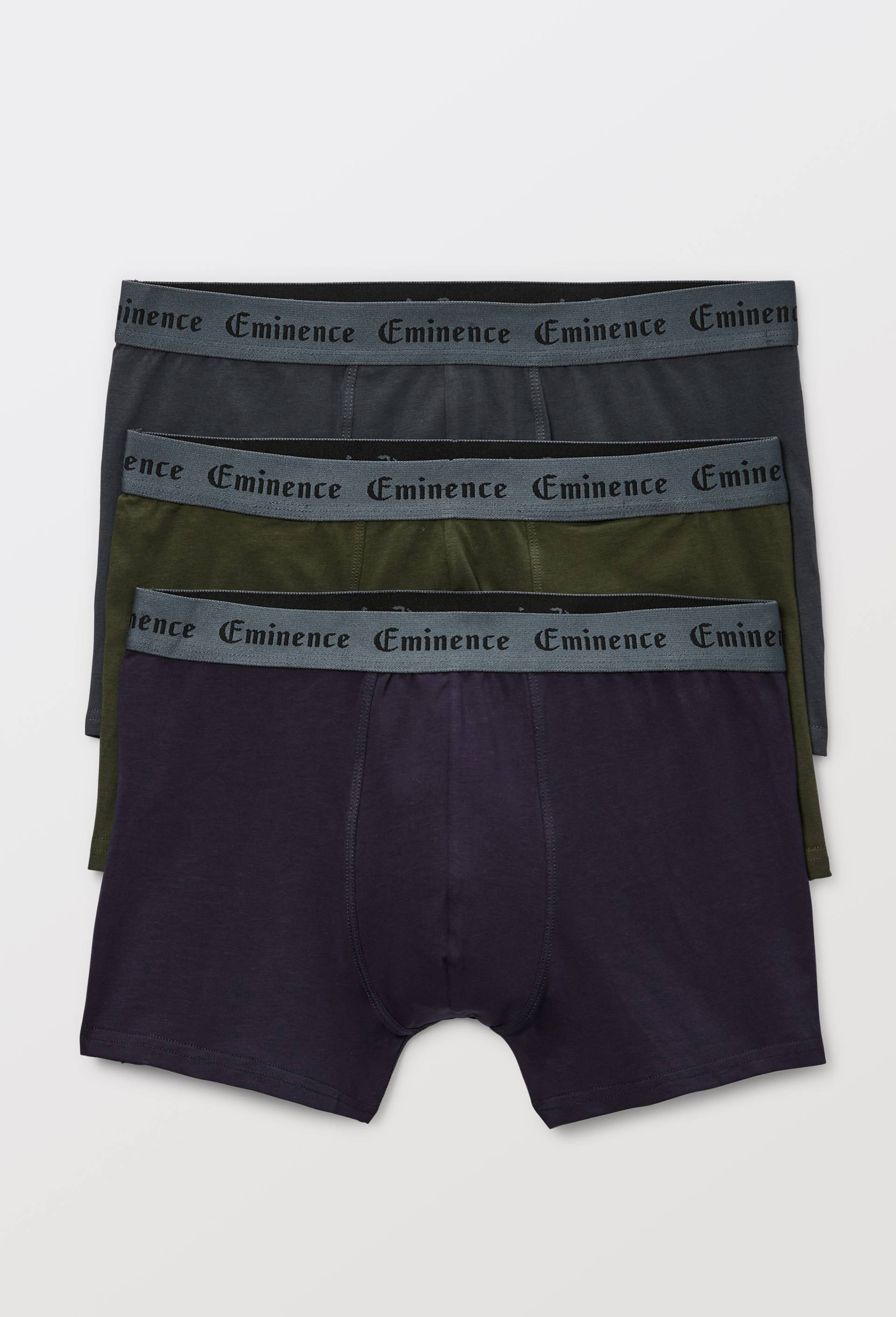 Lot de 3 boxers en coton EMINENCE, Vert fonc&eacute;, swatch image