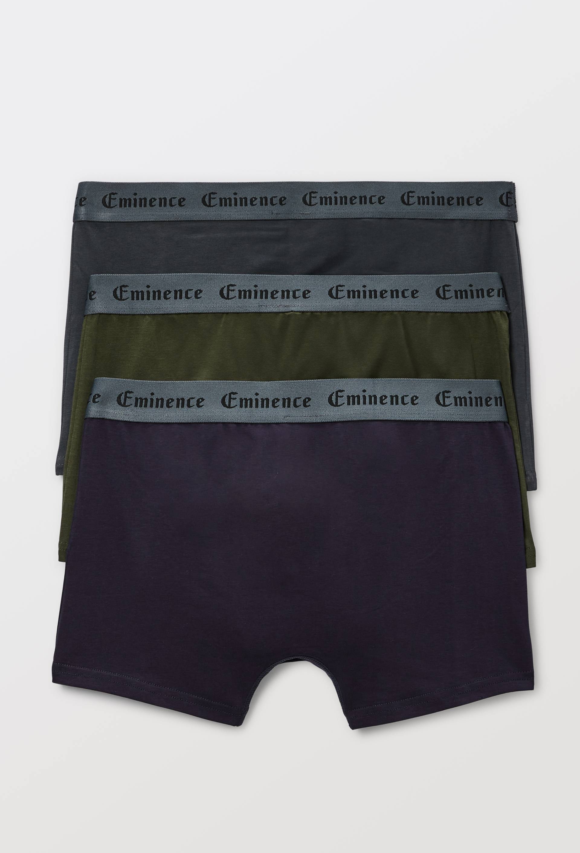 Lot de 3 boxers en coton EMINENCE, Vert fonc&eacute;, large image number 1