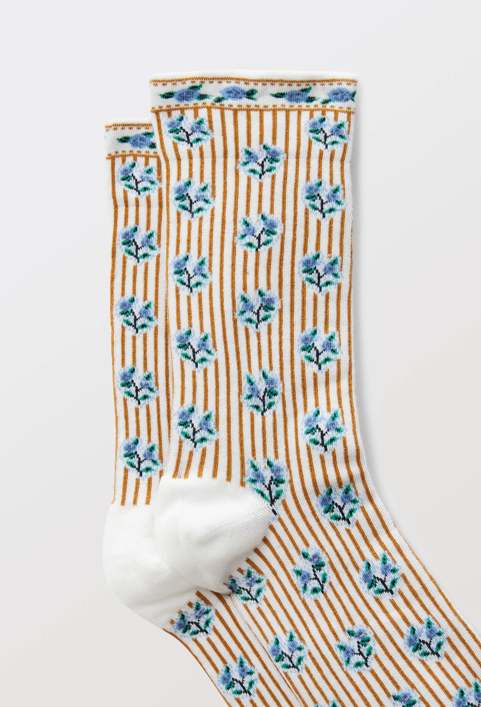 Paire de chaussettes avec motifs en coton, Bleu clair, large image number 1.0