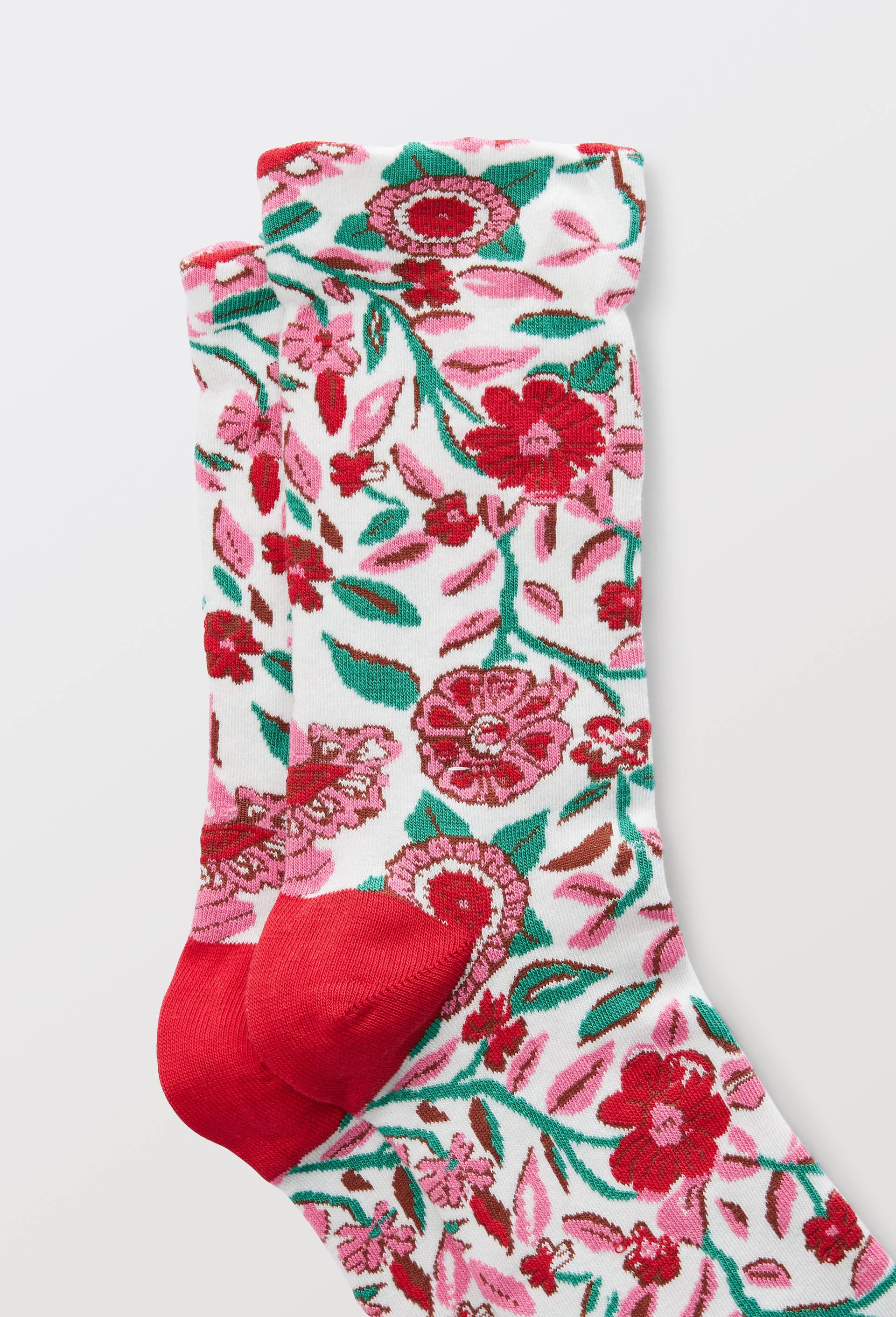 Paire de chaussettes avec motifs en coton, Rose, large image number 1