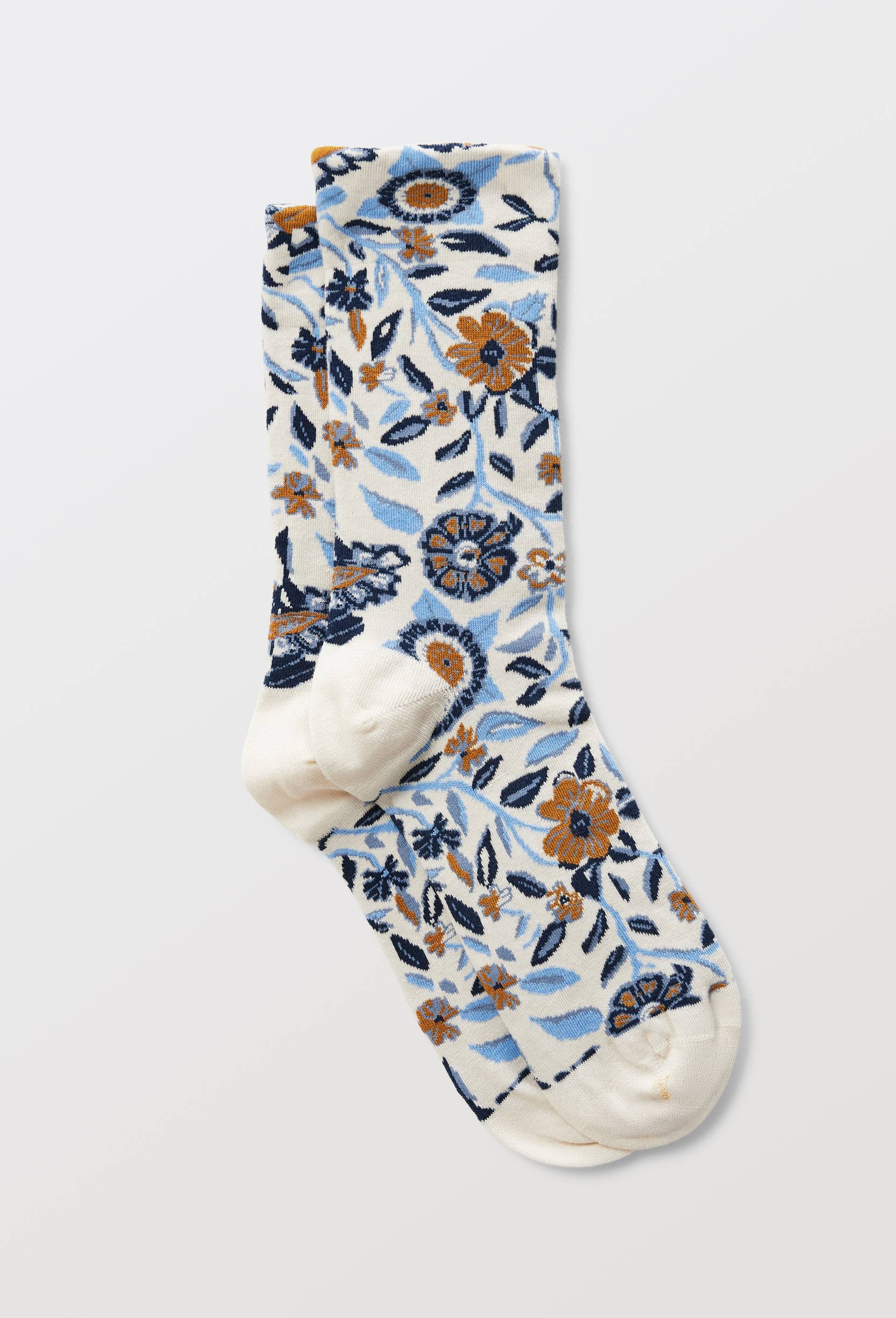 Paire de chaussettes avec motifs en coton, Bleu clair, large image number 0